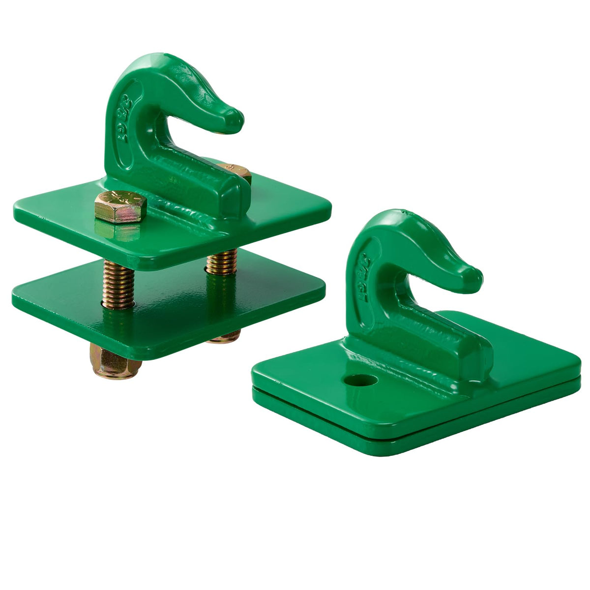 VEVOR 3/8 Tractor Bucket Hooks Grade 70 Forged Steel 2 Pack Bolt On Grab Hooks Heavy Duty Mount with Backer Plate, Maximum Bre