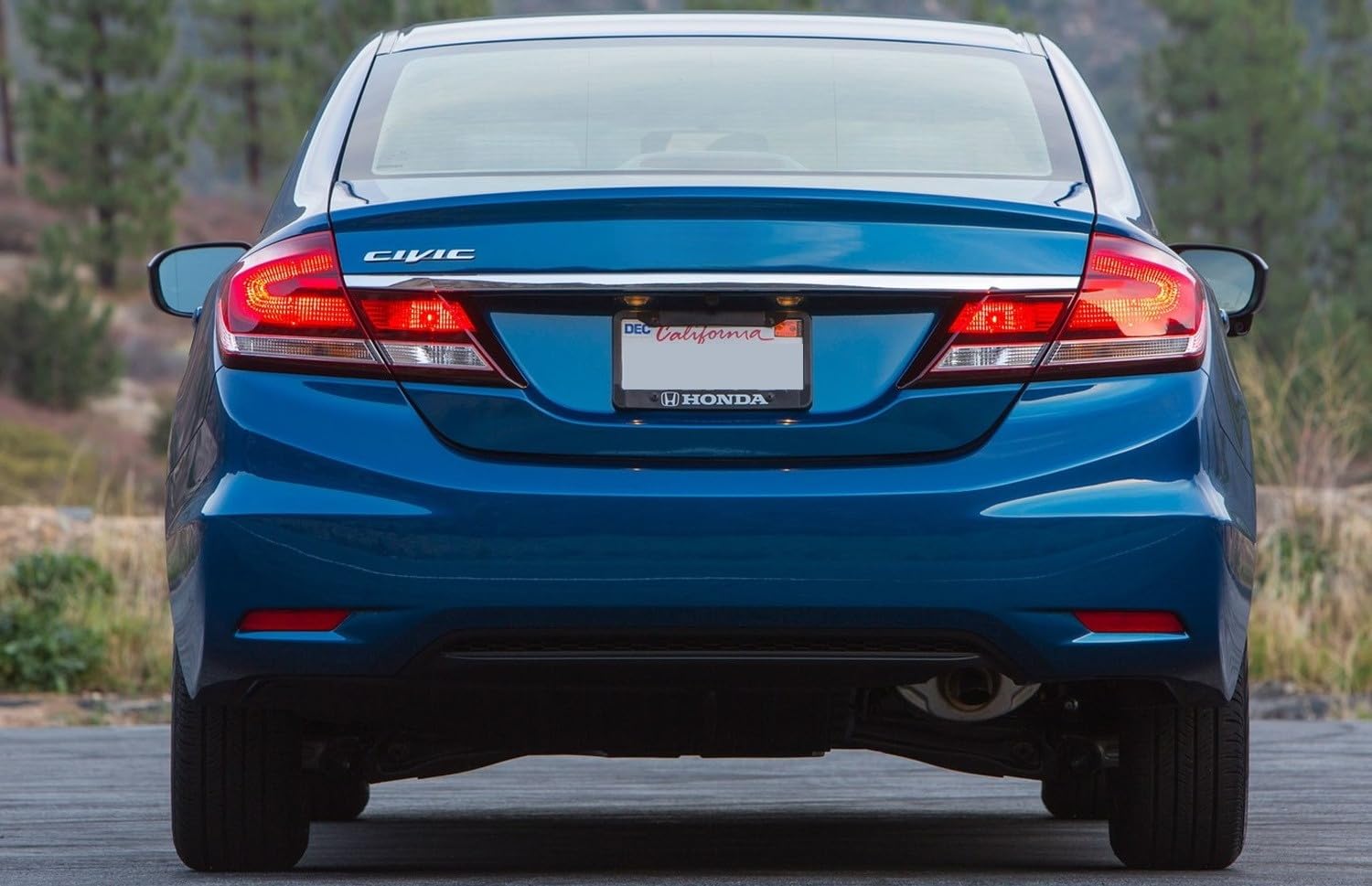 Ijdmtoy Red Lens Rear Bumper Reflector Lenses Compatible With 2013-2015 Honda Civic Sedan 9Th Gen, Oe-Spec Lh Rh Assembly