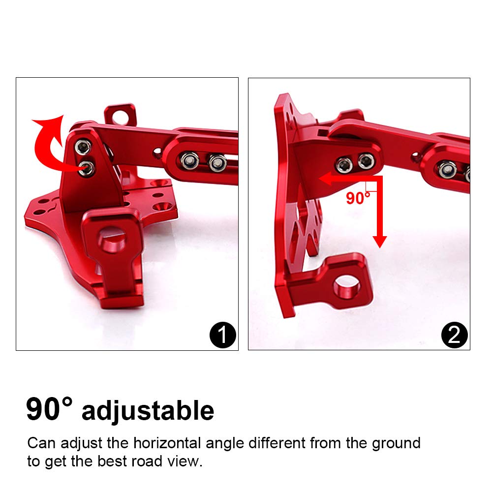 Mdpromcp Universal Motorcycle Fender Eliminator With Led Light Cnc Aluminum License Plate Bracket (Red)