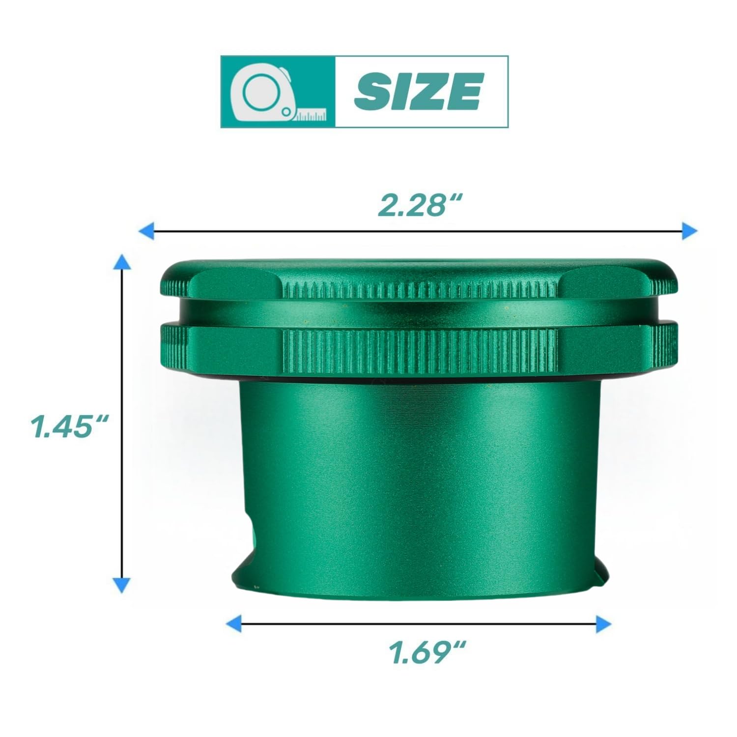 JOJOY LUX Diesel Fuel Cap - Magnetic Green Aluminum Replacement for 2019-2024 Ram 1500 2500 3500 - Durable Automotive Accessory