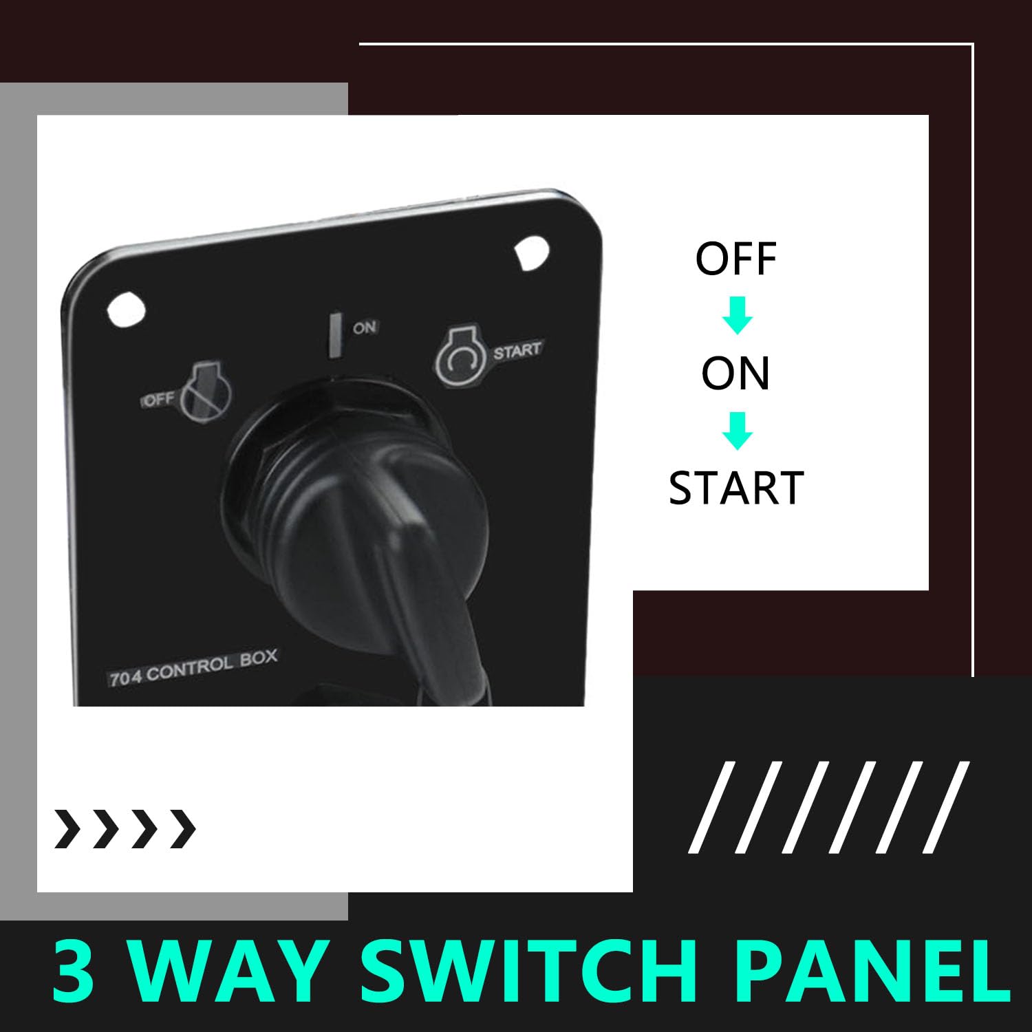 Main Switch Panel 12V Single Engine Key Switch Panel Assembly For Yamaha Outboard Yacht 704-82570-12-00 704-82570-11-00 704-82570-08-00 On-Off-Start 704 Control Box