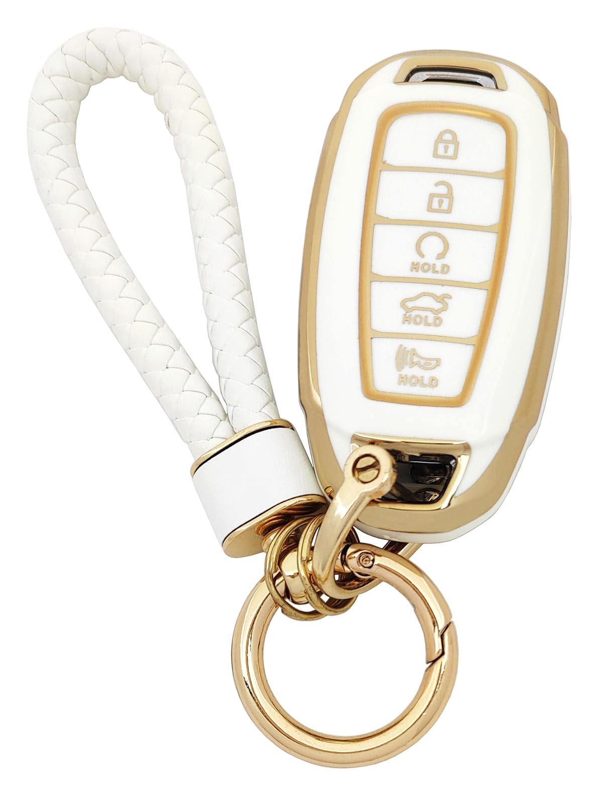 Arruweer Key Fob Cover For Hyundai Soft Tpu Key Fob Case Holder Compatiable With Hyundai Elantra Gt Sport Santa Fe Palisade Kona