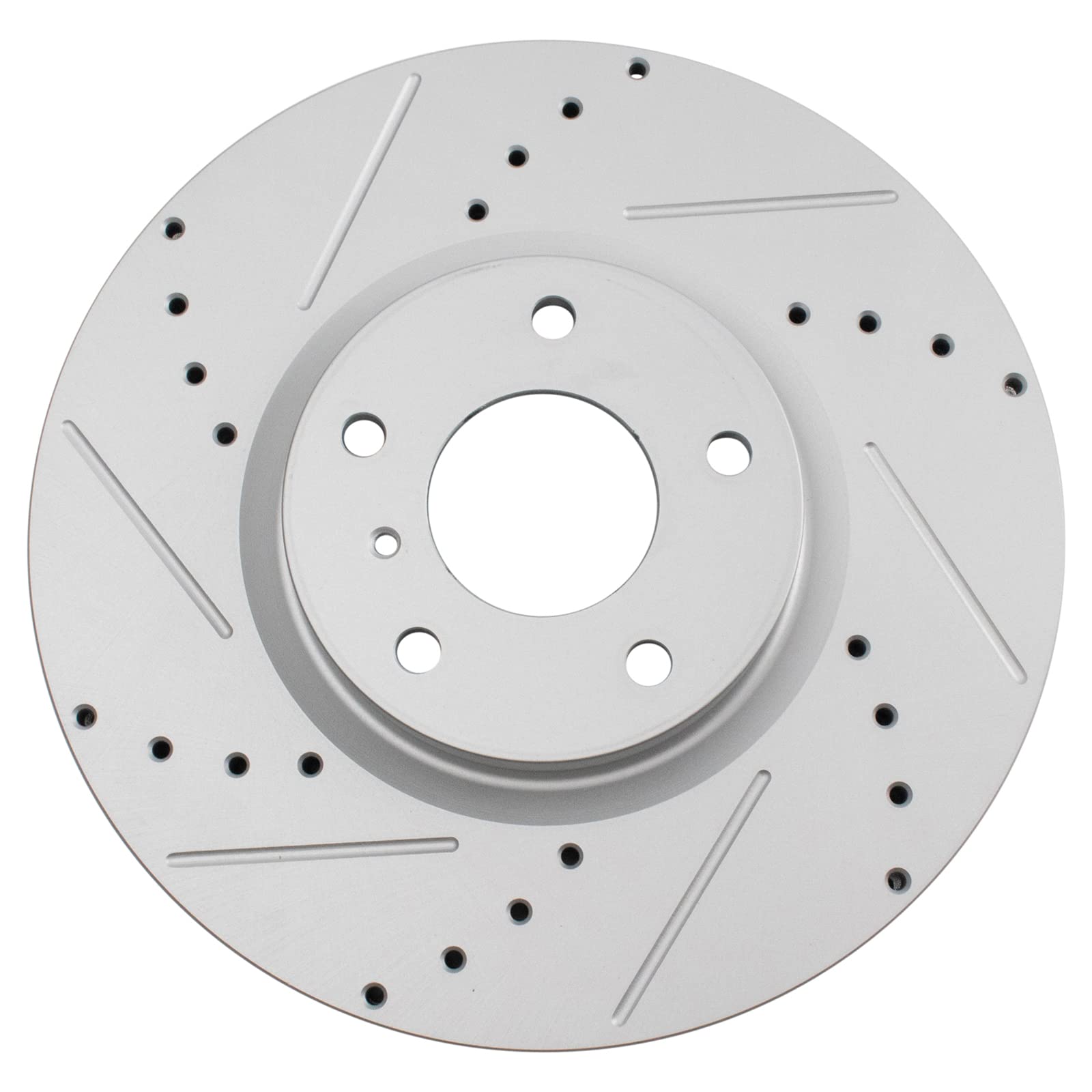Trq Performance Front Drilled Slotted Coated Brake Rotor Set For Infiniti Nissan