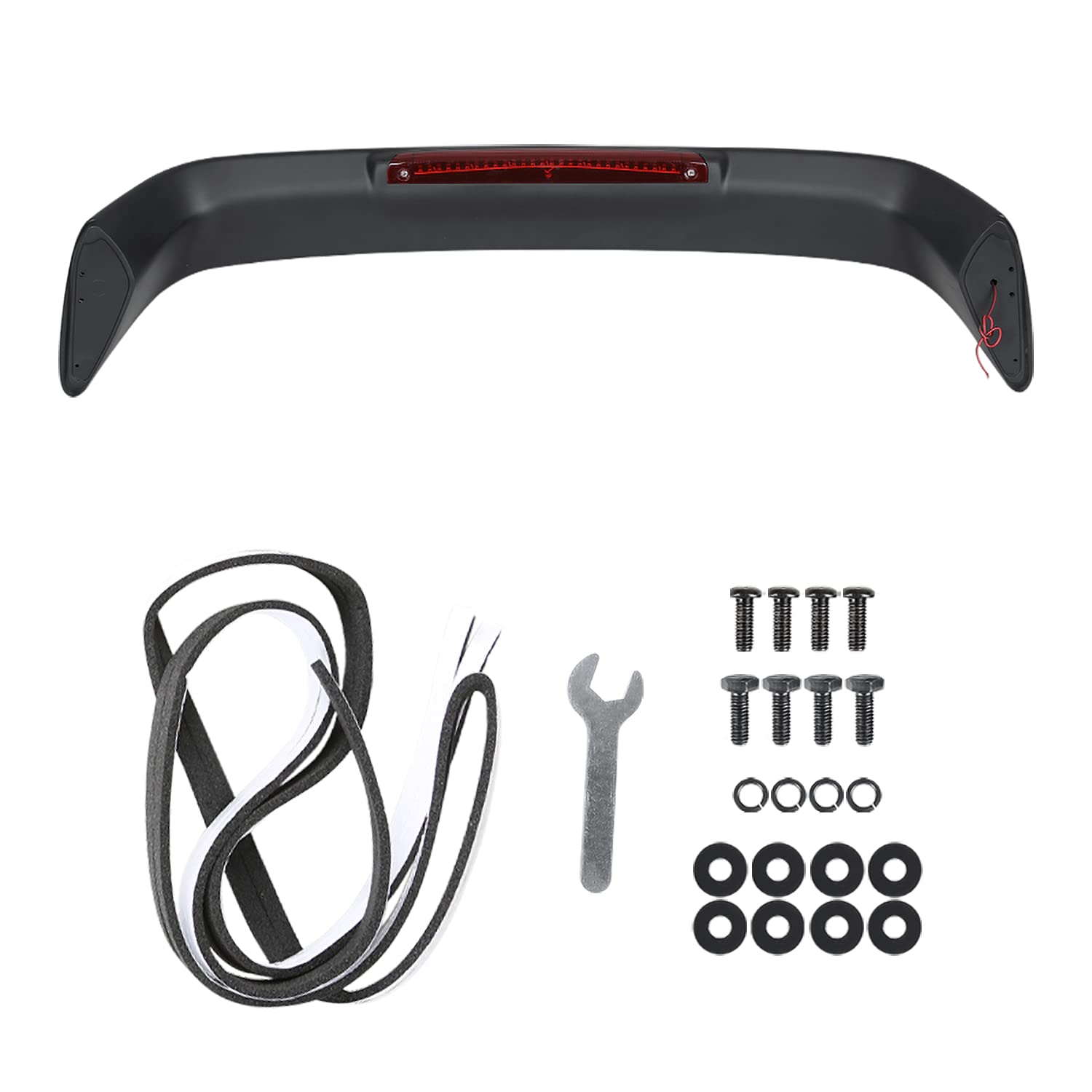 Spec-D Tuning Matte Black T-R Style ABS Rear Trunk Spoiler Compatible with 1996-2000 Honda Civic Models