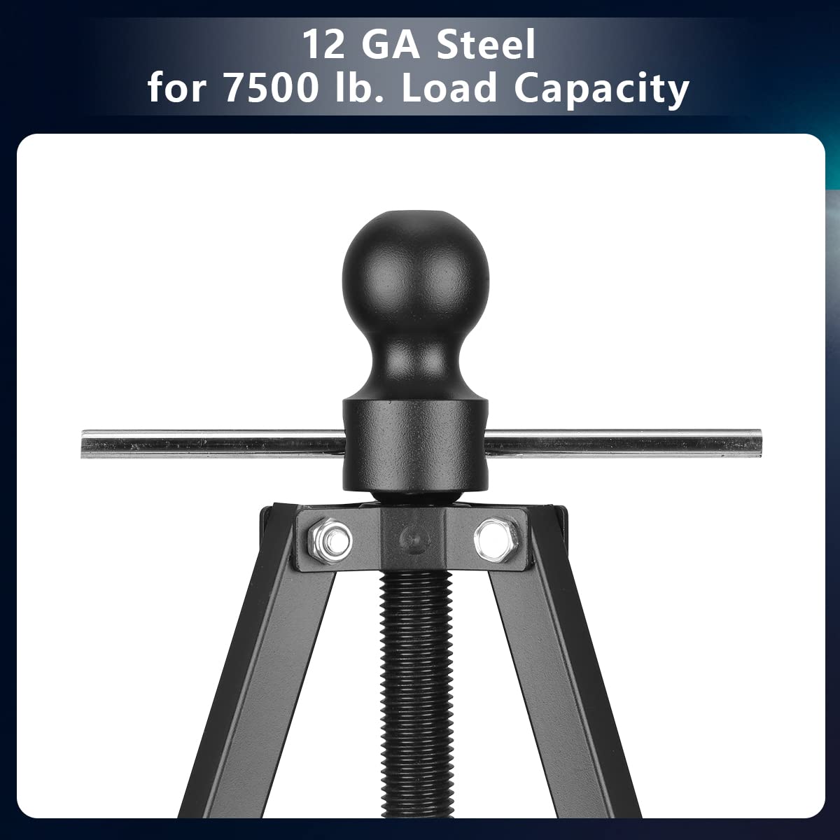 A-Karck Gooseneck Tripod Stabilizer For 5Th Wheel Or Trailer, Fifth Wheel Adjustable Tripod Stabilizer With 7500Lb Load Capacity