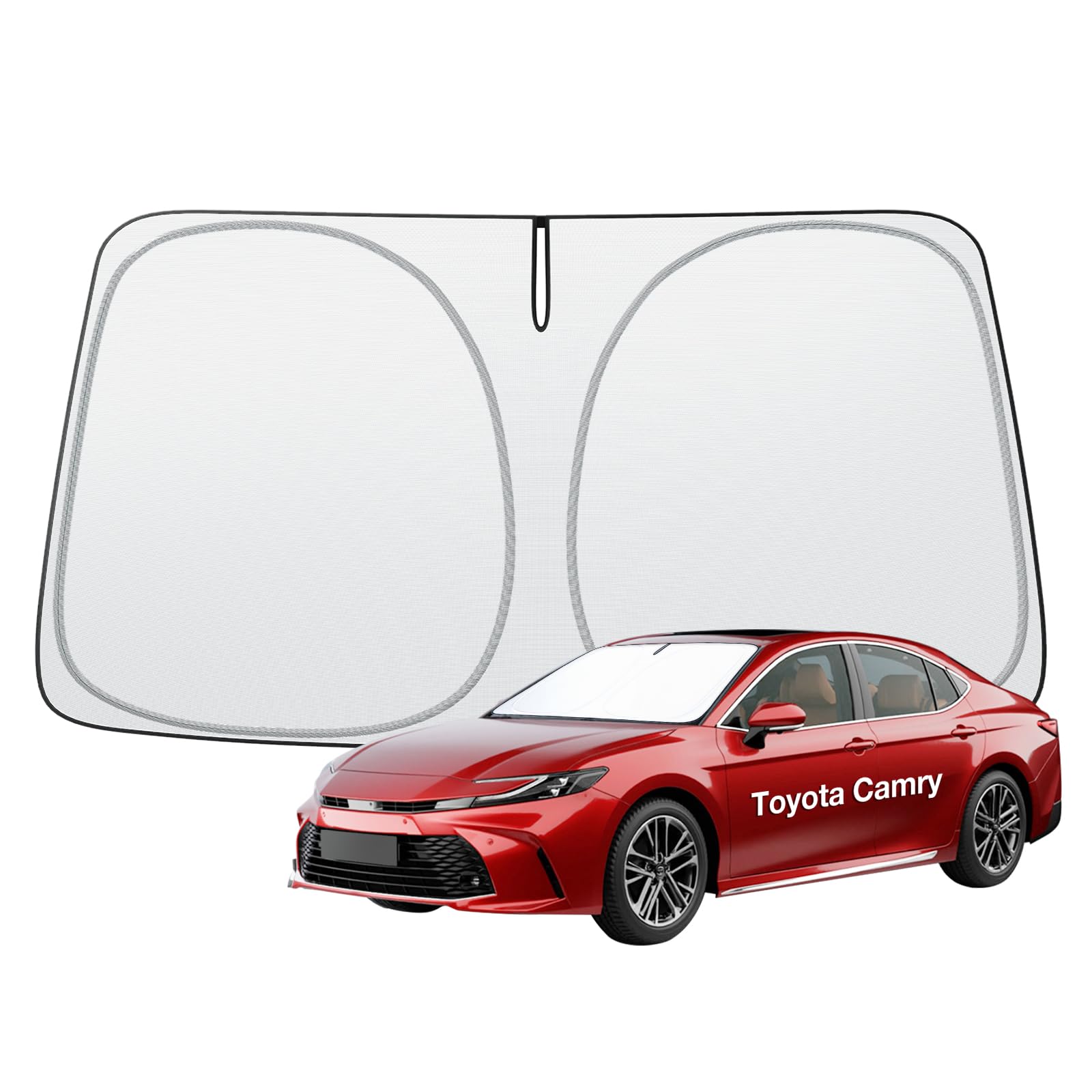 Wigoo For Toyota Camry 2018-2025 Windshield Sunshade [100% Sun Block, 4Th-Gen Cooling Tech] Foldable Heat Insulation Front Windo