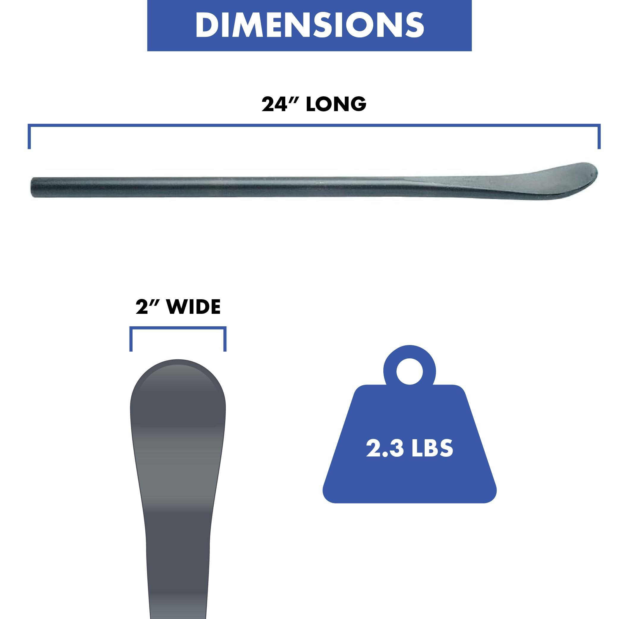 Ken-Tool 32120 24'' Curved Tire Mount/Demount Spoon, Black, One Size