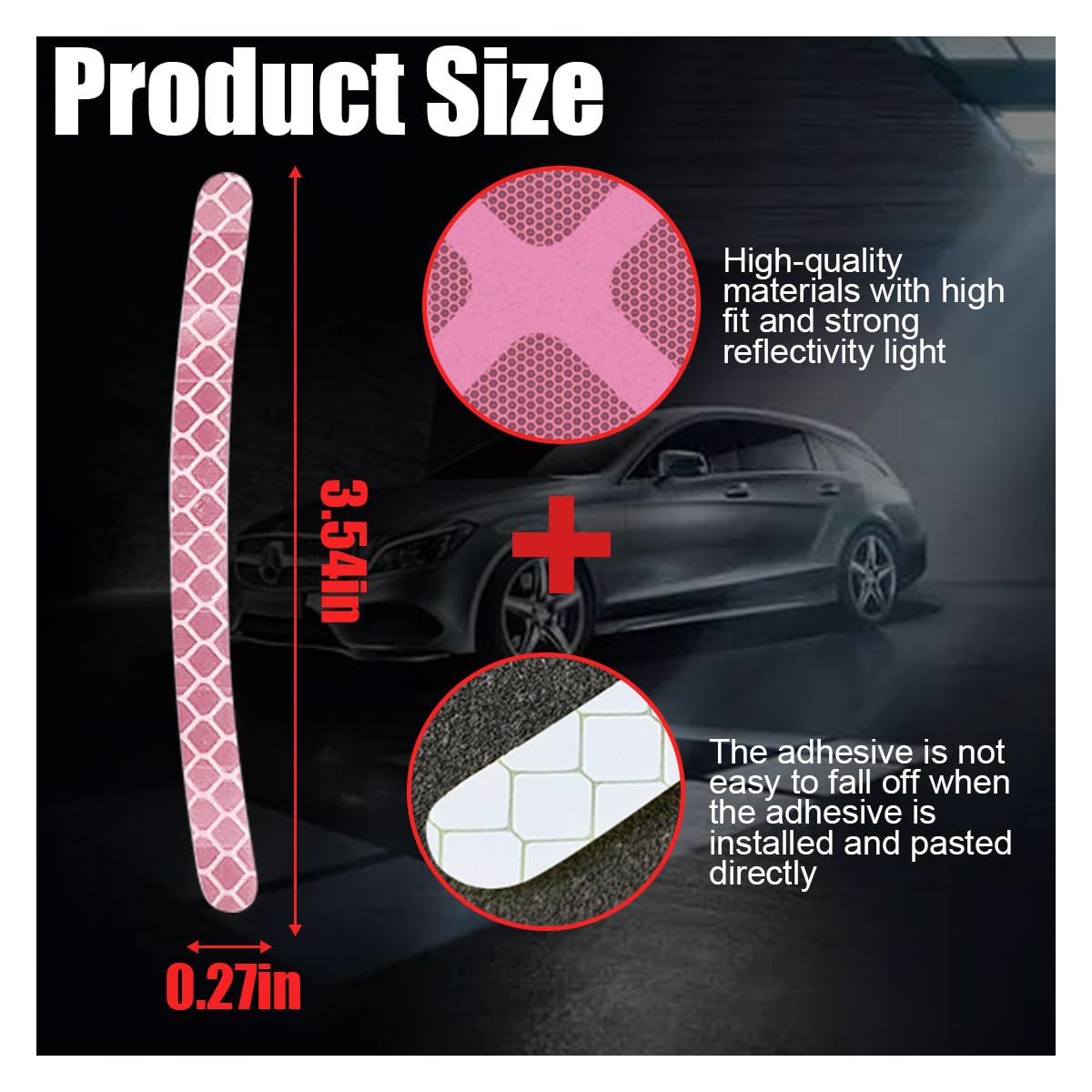 20Pcs Car Wheel Stripe Reflective Stickers, Car Wheel Night Safety Warning Stickers Anti-Scratch Reflective Rim Stickers, Car Wh