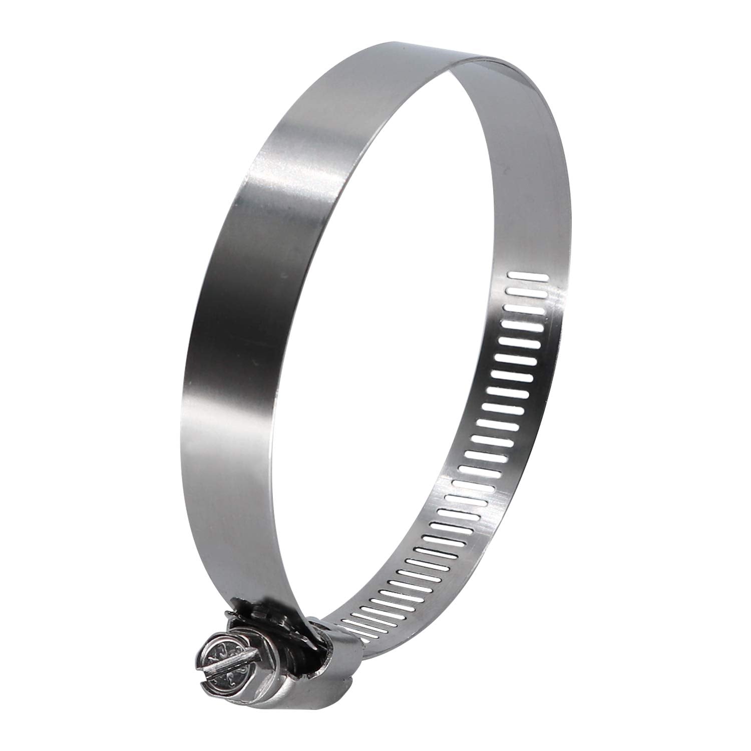 Roadformer 4'' Worm Gear Hose Clamp - Sae 64 Size, Full Stainless Steel With 1/2'' Band Width, Working Range 90Mm - 114Mm Hose C