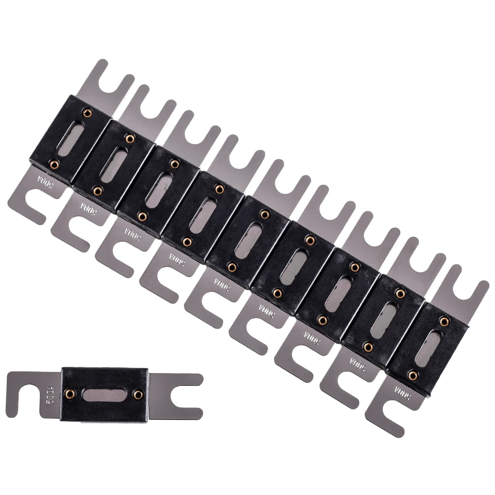 Skar Audio 500 Amp Nickel Plated ANL Fuses (10 Pack) - SK500A-ANL-10PK