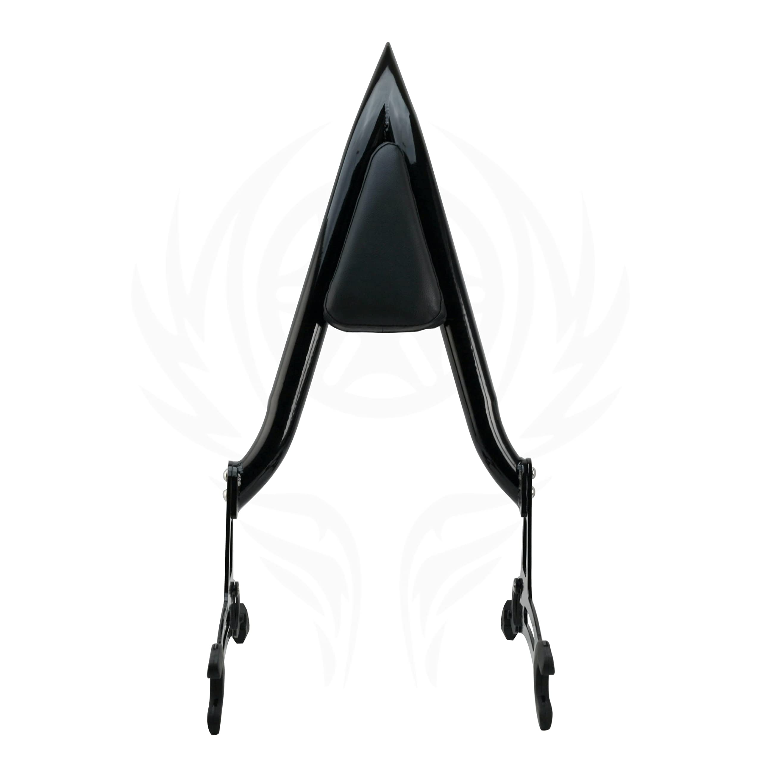 HARVARDS CHROME 23" Tall Detachable Sissybar for Indian Motorcycle - Gloss Black, Model IDA24GB, Fits 2014-2023 Challenger/Chief/Roadmaster