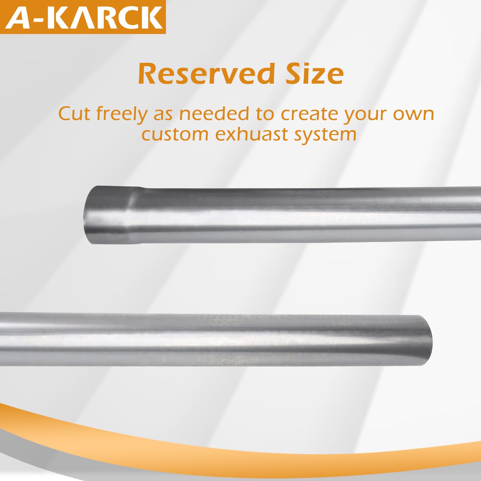 A-Karck Straight Exhaust Pipe 3'' Od, Mild Steel 30'' Long Mandrel Exhaust Tube, Custom Your Own Exhaust System