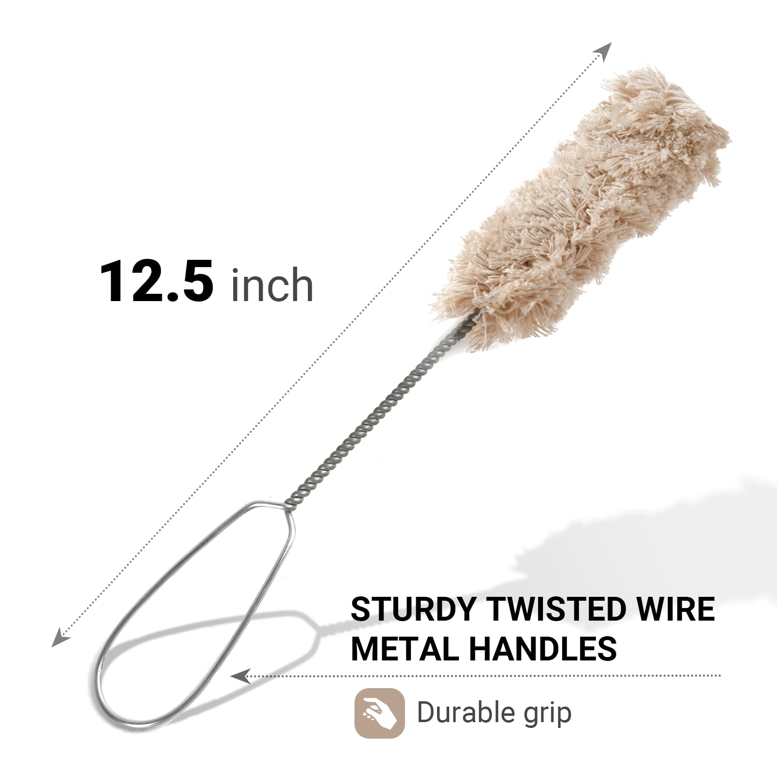 Calvana Extra Long Handle Tire Lubricant Brush Applicator Swab Set (Pack Of 4), 12.5 Inch Long, Come With Tread Depth Gauge | Un