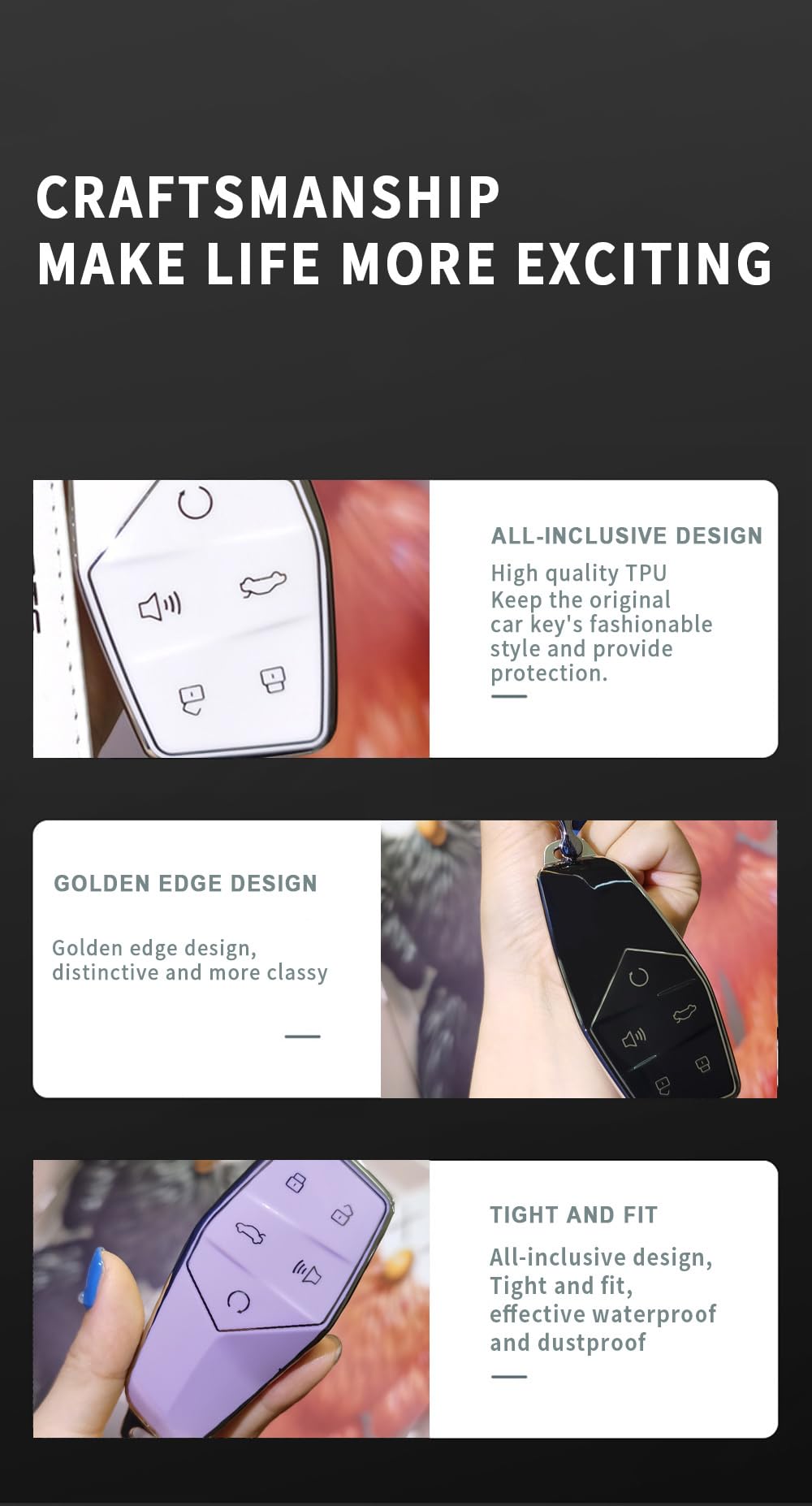 Hibeyo Soft Tpu Key Fob Cover For Mg One 2022 Accessories With Keychains 5 Button Car Key Case Cover Protector For Mg One 2022 K