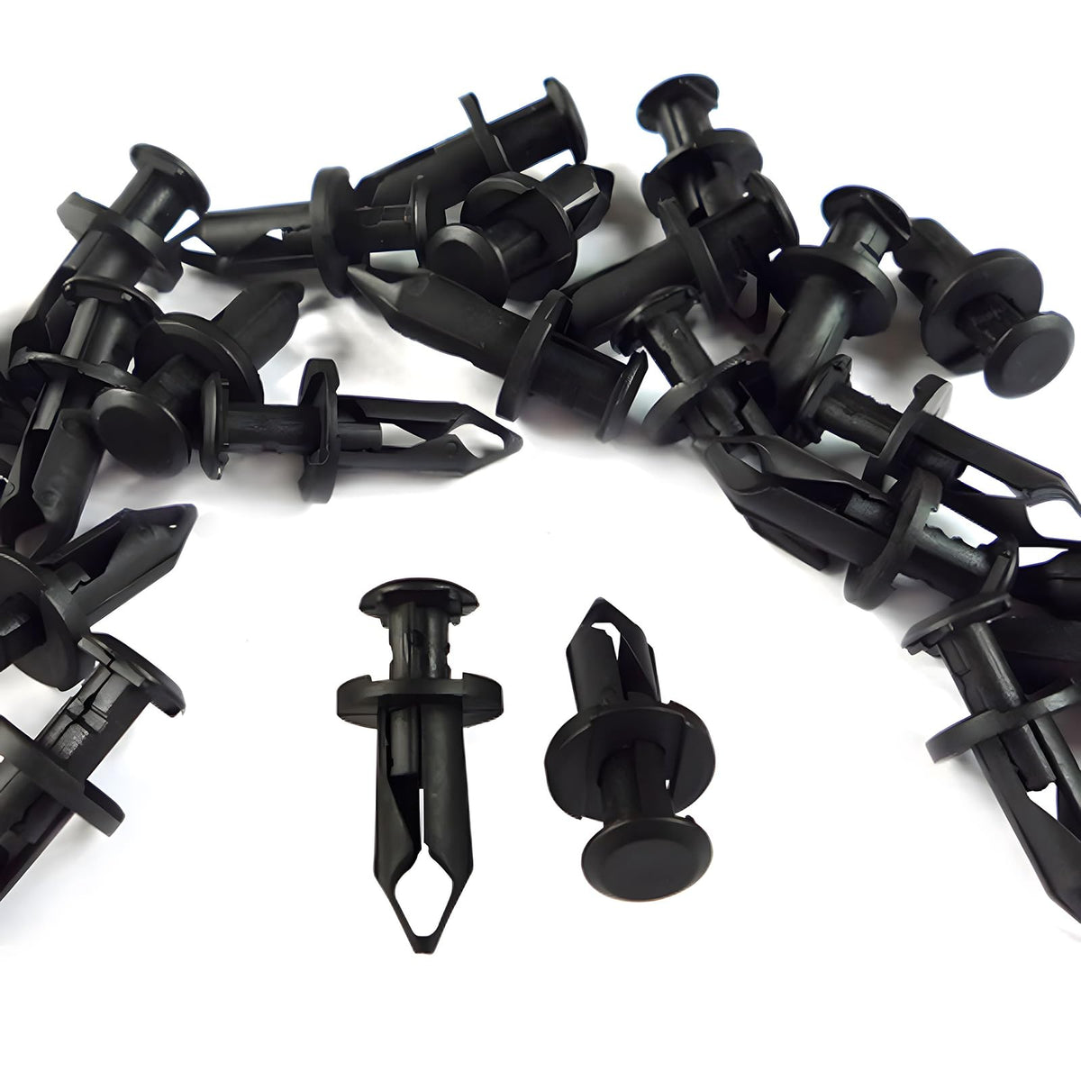 Woodzdon Pack Of 100 Replacement For Can Am 293150089 Atv Utv Fit 8Mm 5/16 Inch Hole Fender Rivet Plastic Clip Push Pin Splash Guard Body Panel Retainer Motorcycle Black Nylon Fastener For Bombardier