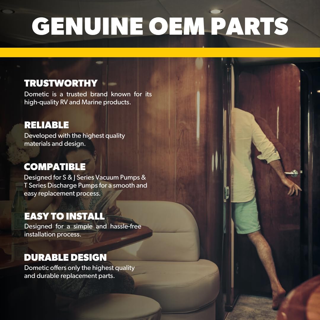 Dometic 385230980 Oem Toilet Bellows Pump For S And J Series Vacuum Pumps And T Series Discharge Pumps | White 9.09 X 5.39 X 4.09 Inches