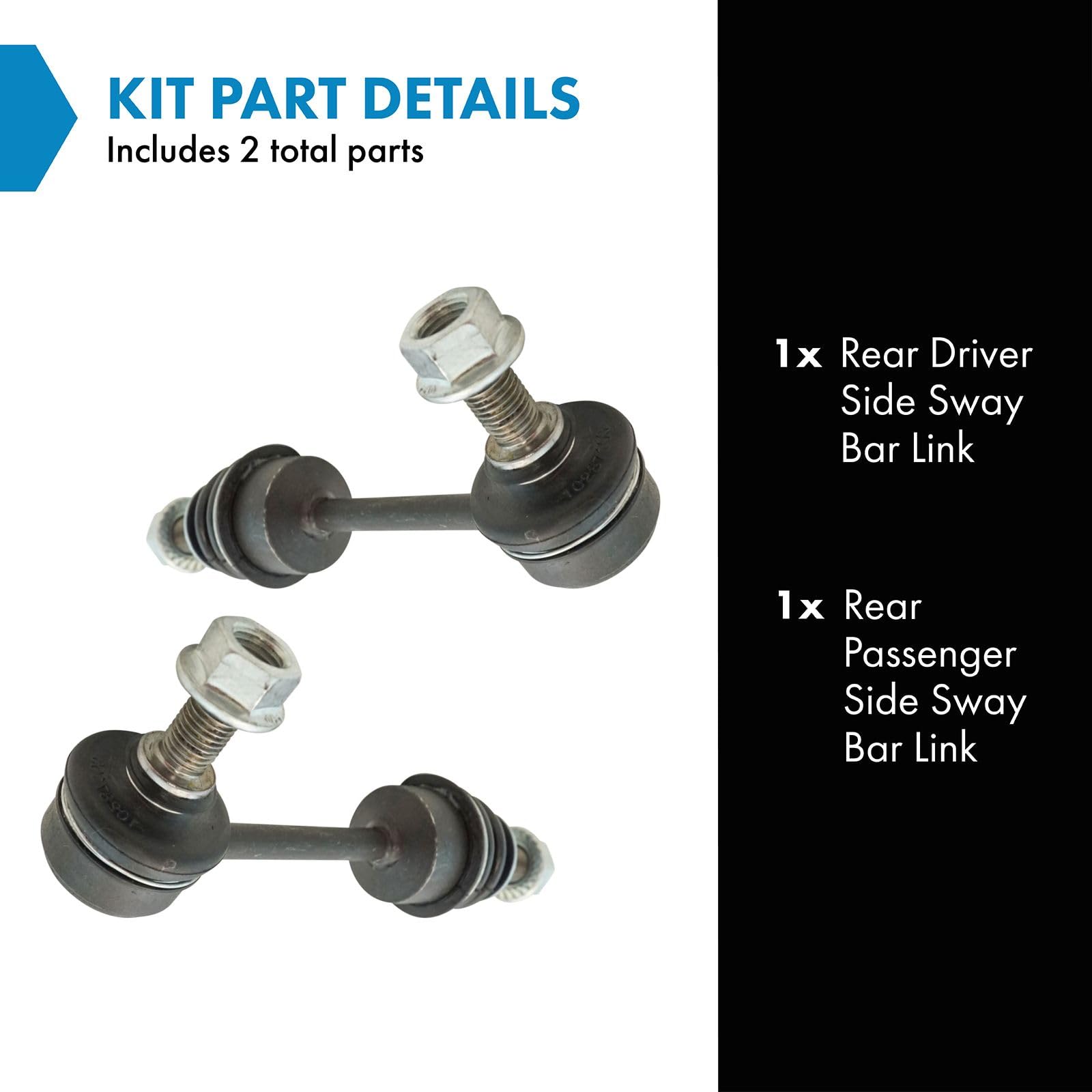 Trq Rear Sway Bar Stabilizer Link Set Compatible With 2004-2007 Bmw 525I 2008-2010 528I 530I 2008 535I 2004-2005 545I 2006-2010