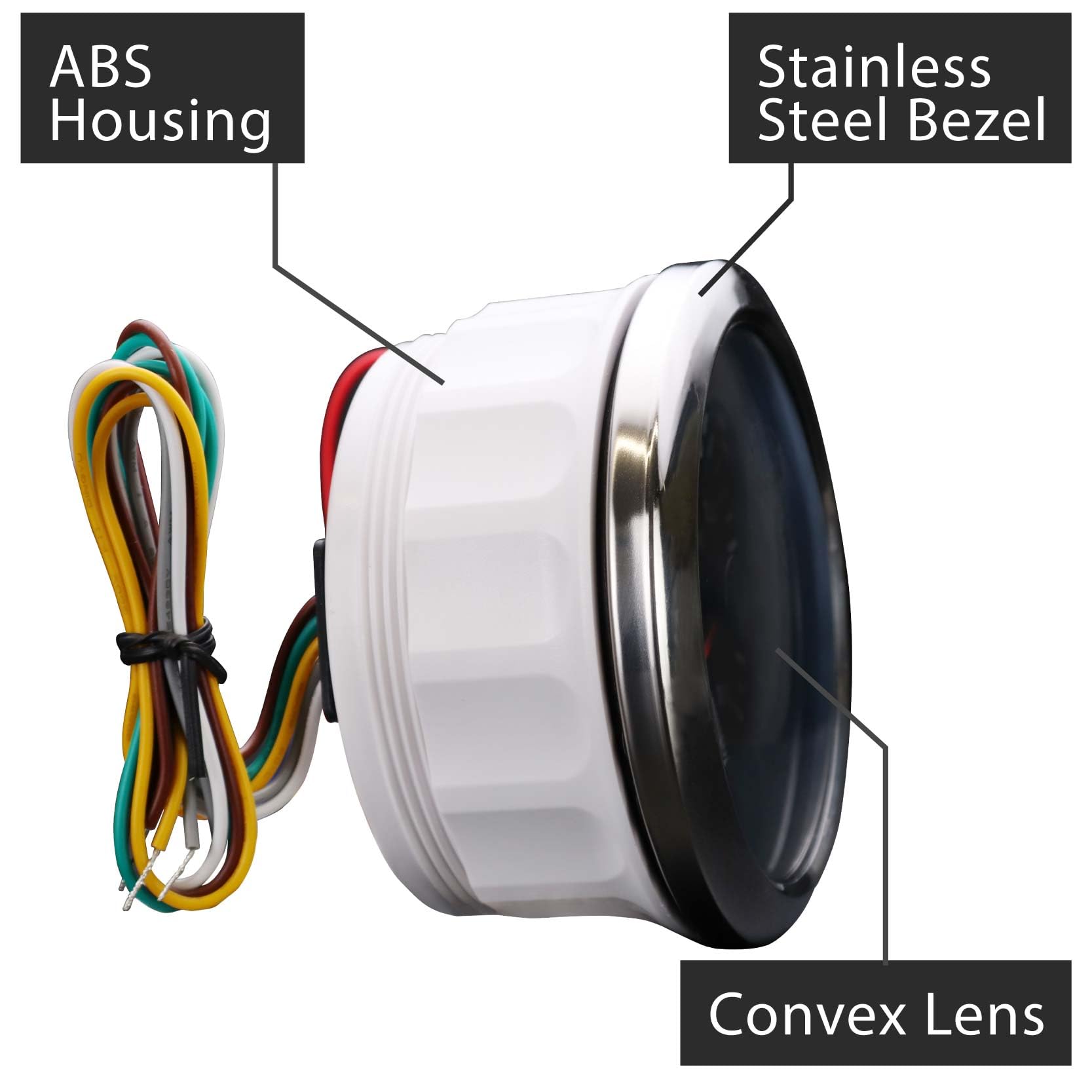 Motor Meter Racing W Pro Series 52Mm 2-1/16'' Gps Speedometer Digital Odometer 120 Mph Black Dial White Led Waterproof For Car T