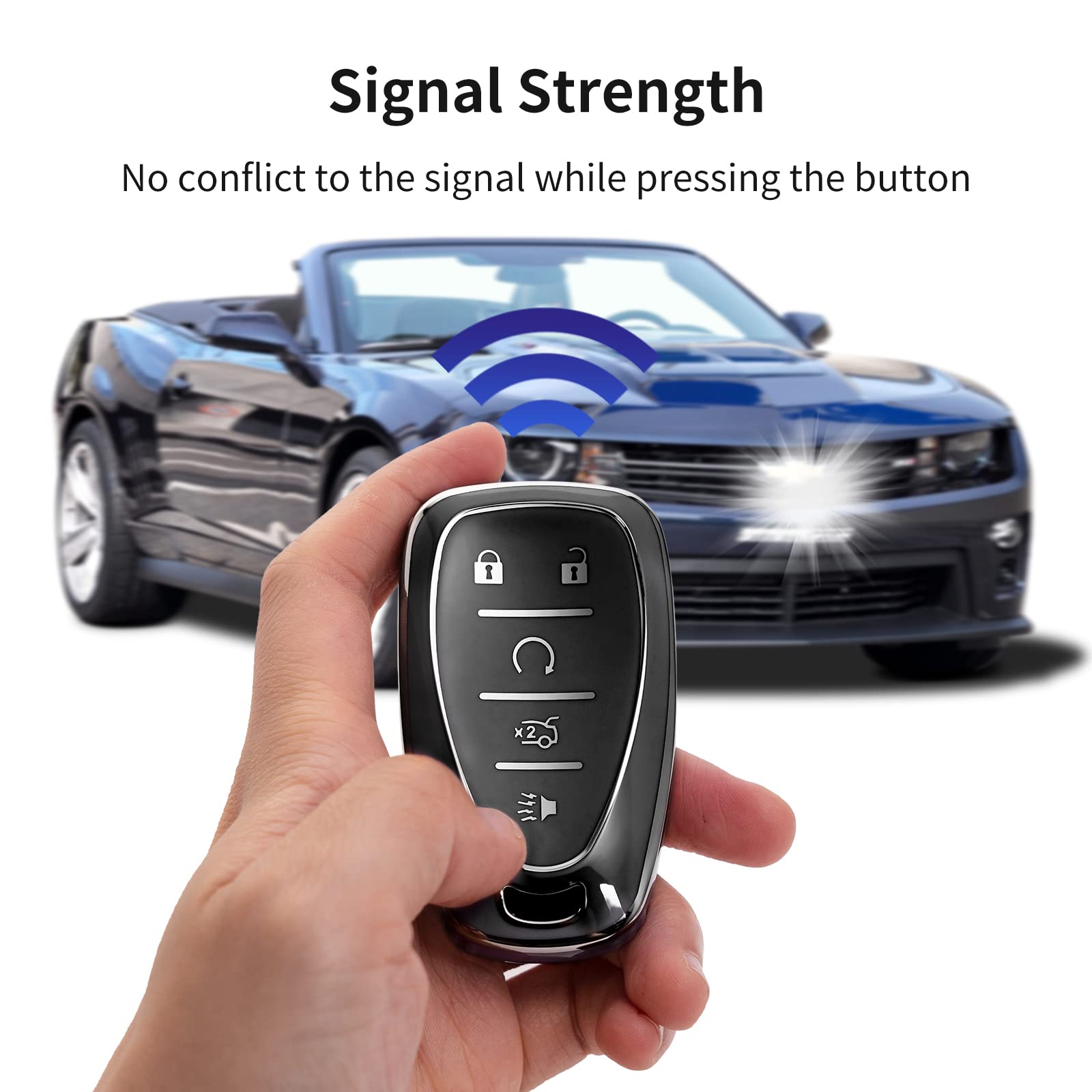 Offcurve For Chevrolet Car Key Fob Cover Case Soft Tpu Full Car Key Shell Car Accessories Remote Key Protector Compatible With C