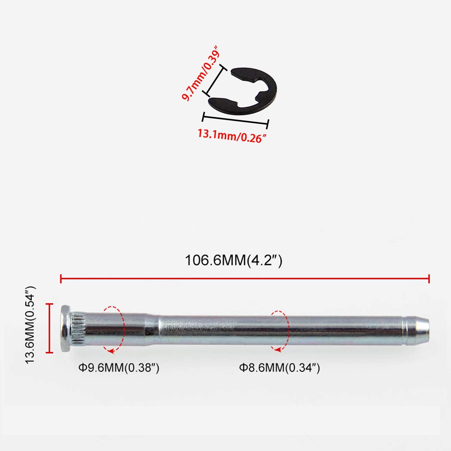 Ledaut Door Hinge Pin And Bushing Repair Kits (4 Pins 2 Door) For 1994-2004 Chevy S10 & Gmc S15