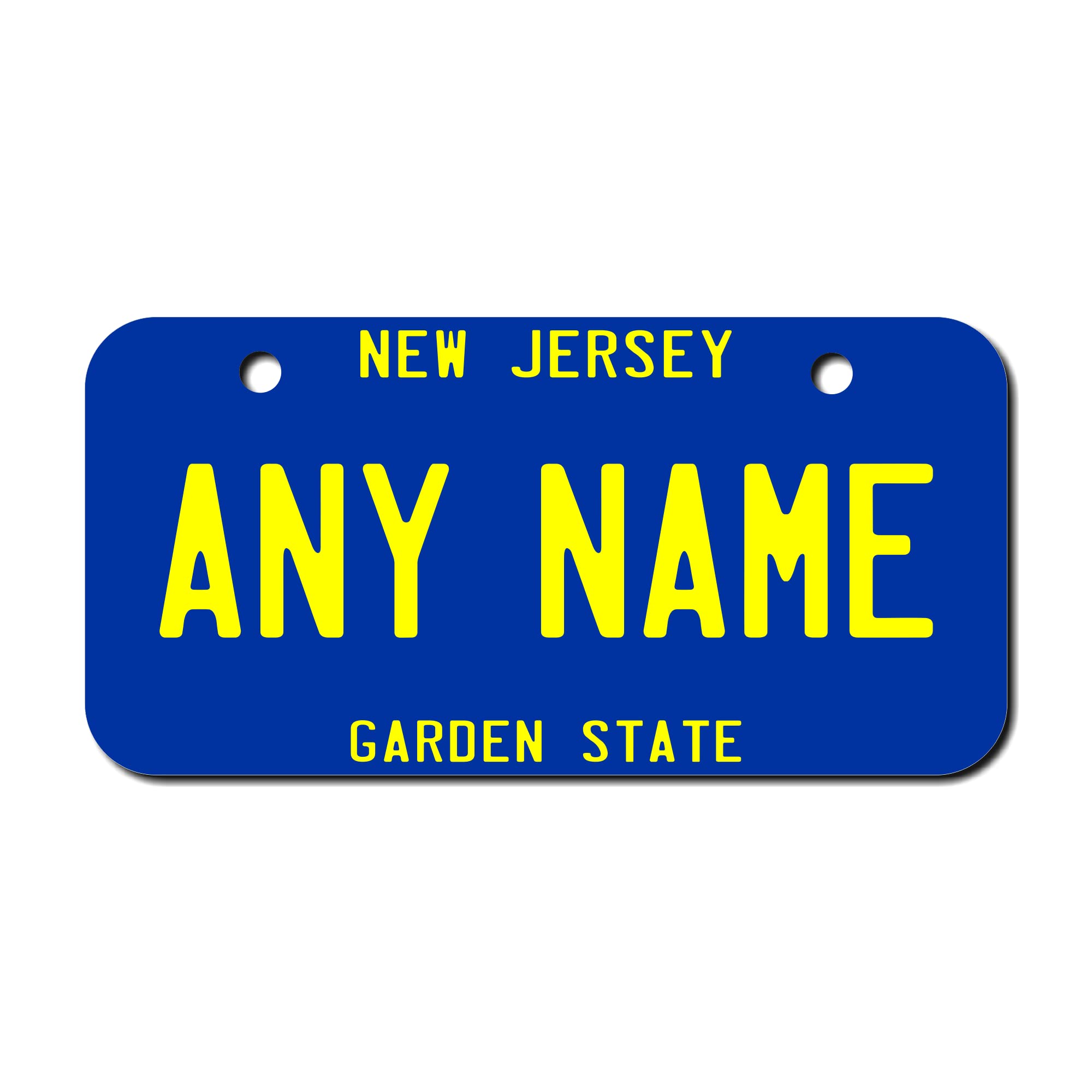 Teamlogo Personalized New Jersey License Plate - Sizes For Kid 'S Bikes, Cars, Trucks, Cart, Key Rings Version 3 (3 X 6 Aluminum