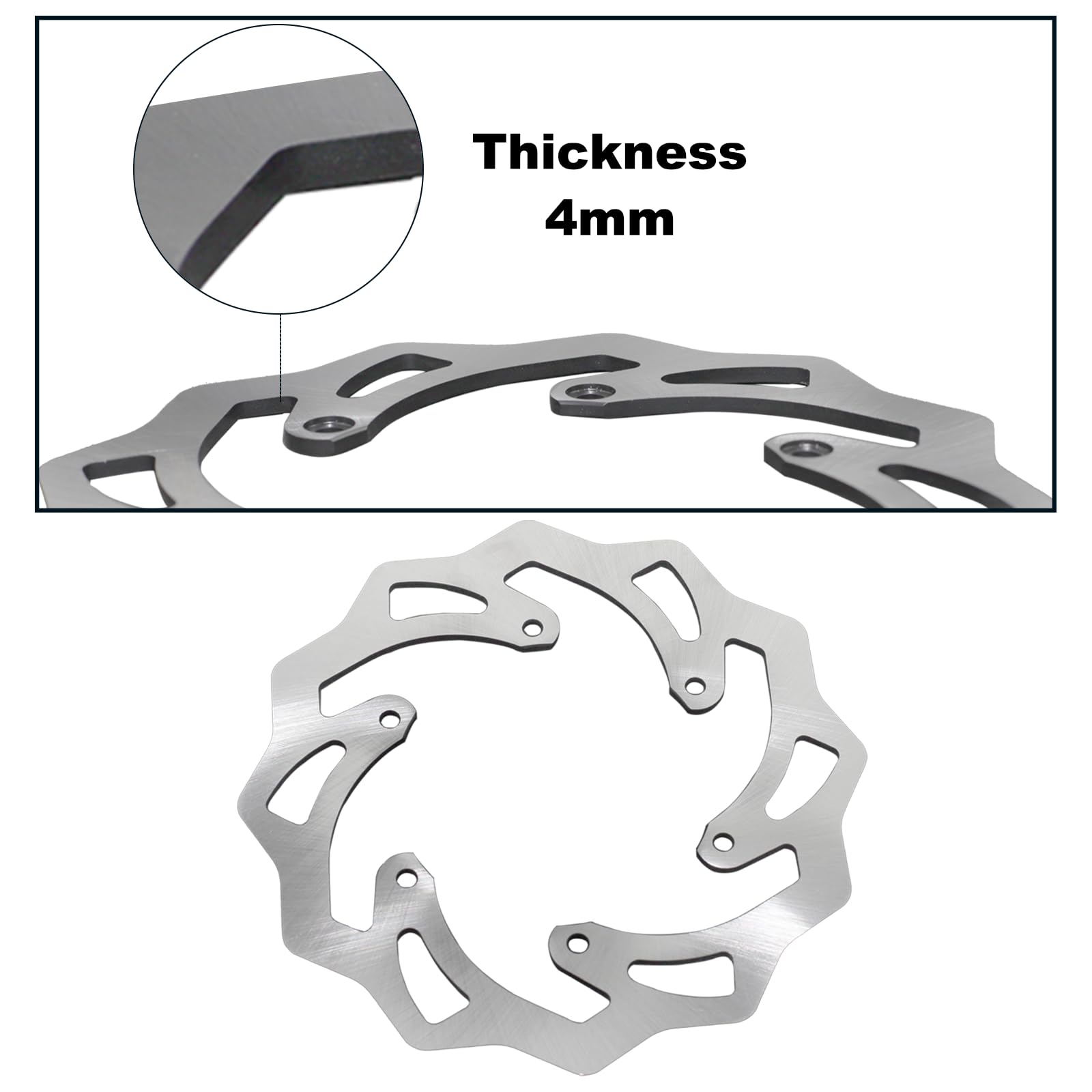 Coimoviol 220Mm Rear Brake Disc Rotor Compatible With Ktm 125 250 350 450 500 1994-2022, Husqvarna 125-501 Fe/Te/Fc/Tc/Tx/Fx, Hu