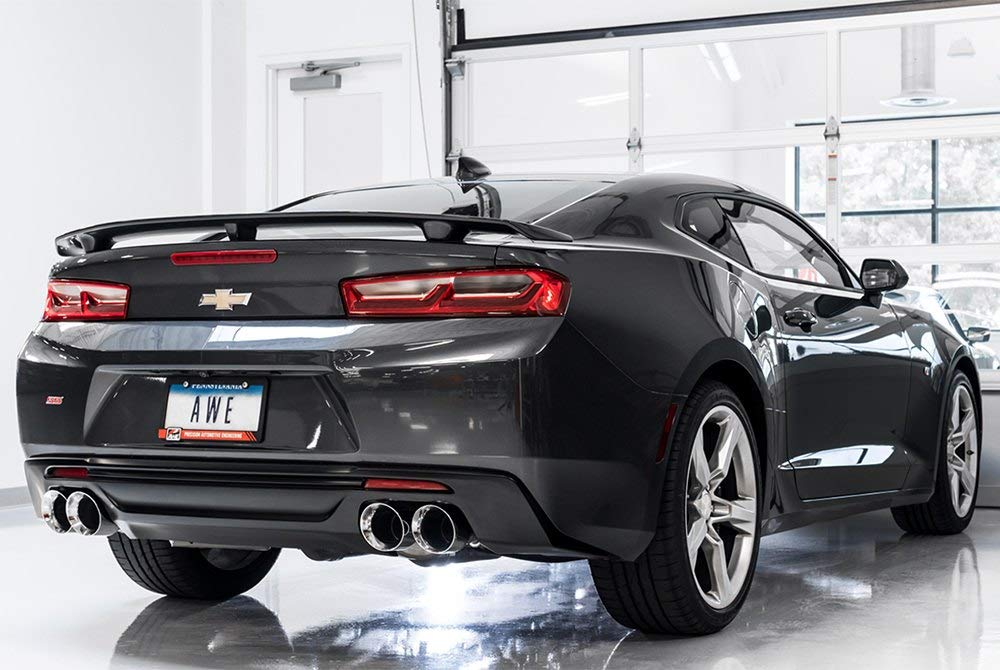 Awe Tuning 16-19 Chevy Camaro Ss Non-Res Cat-Back Exhaust -Touring Edition (Quad Chrome Silver Tips) - 3020-42068