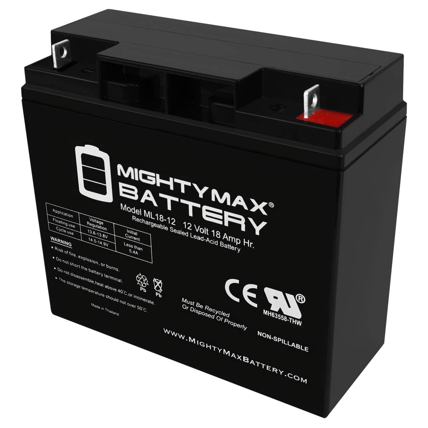 Mighty Max Battery 12V 18AH SLA Battery for DR Field and Brush Mower