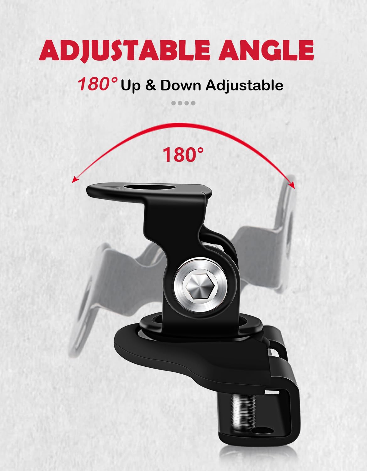 Northyun Led Hood Mounts, Universal Led Light Bar Mounting Brackets 304 Stainless Steel Hood Clamp Lights Mounts, Black