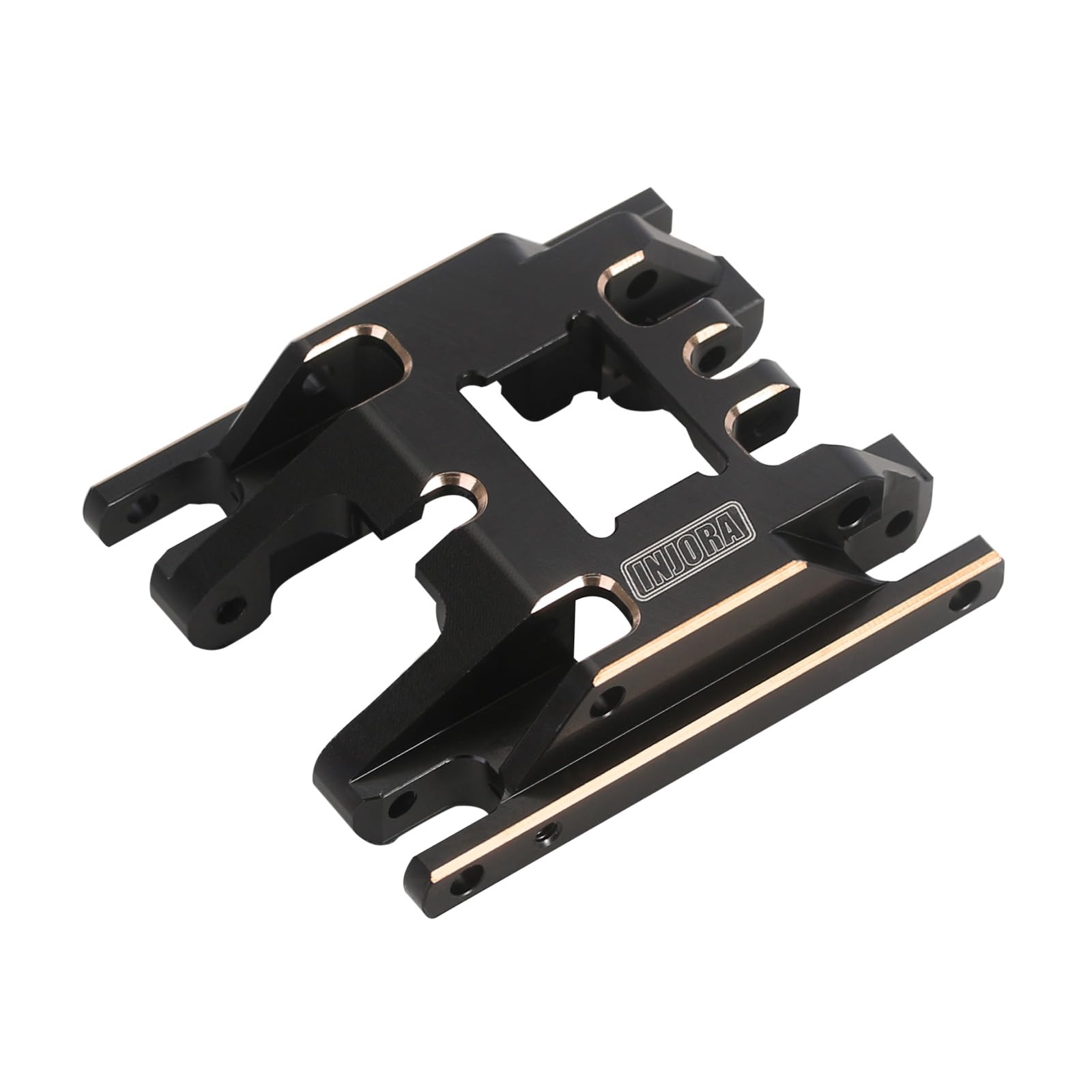 Injora Black Coating Brass Skid Plate Transmission Mount For 1/18 Rc Crawler Trx4M Upgrade, 53G