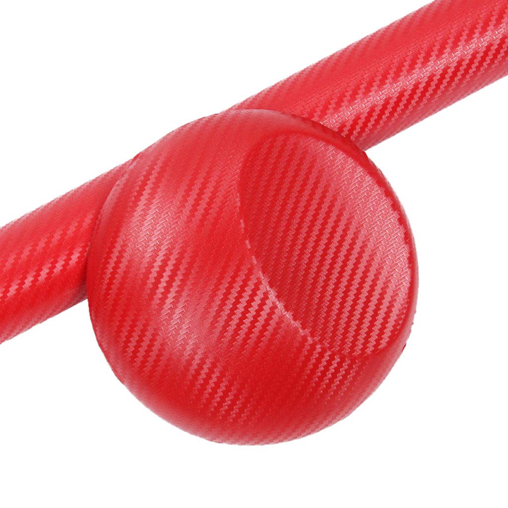 Lzlrun 3D Red Carbon Fiber Vinyl Wrap - Outdoor Rated For Automotive Use - 2Ft X 5Ft Knife + Hand Tool