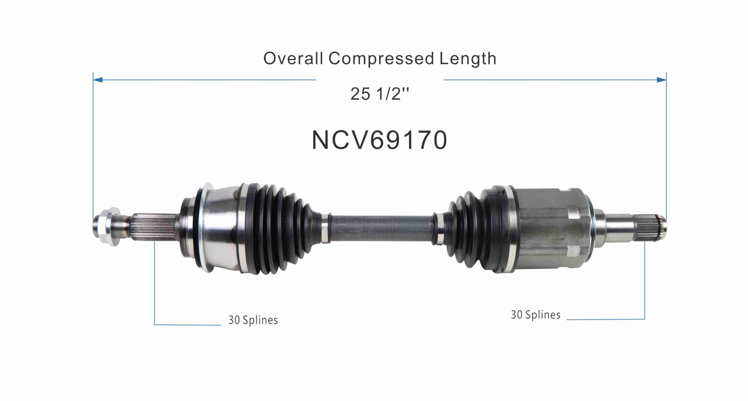 Gsp Ncv69170 Cv Axle Shaft Assembly - Left Or Right Front (Driver Or Passenger Side)
