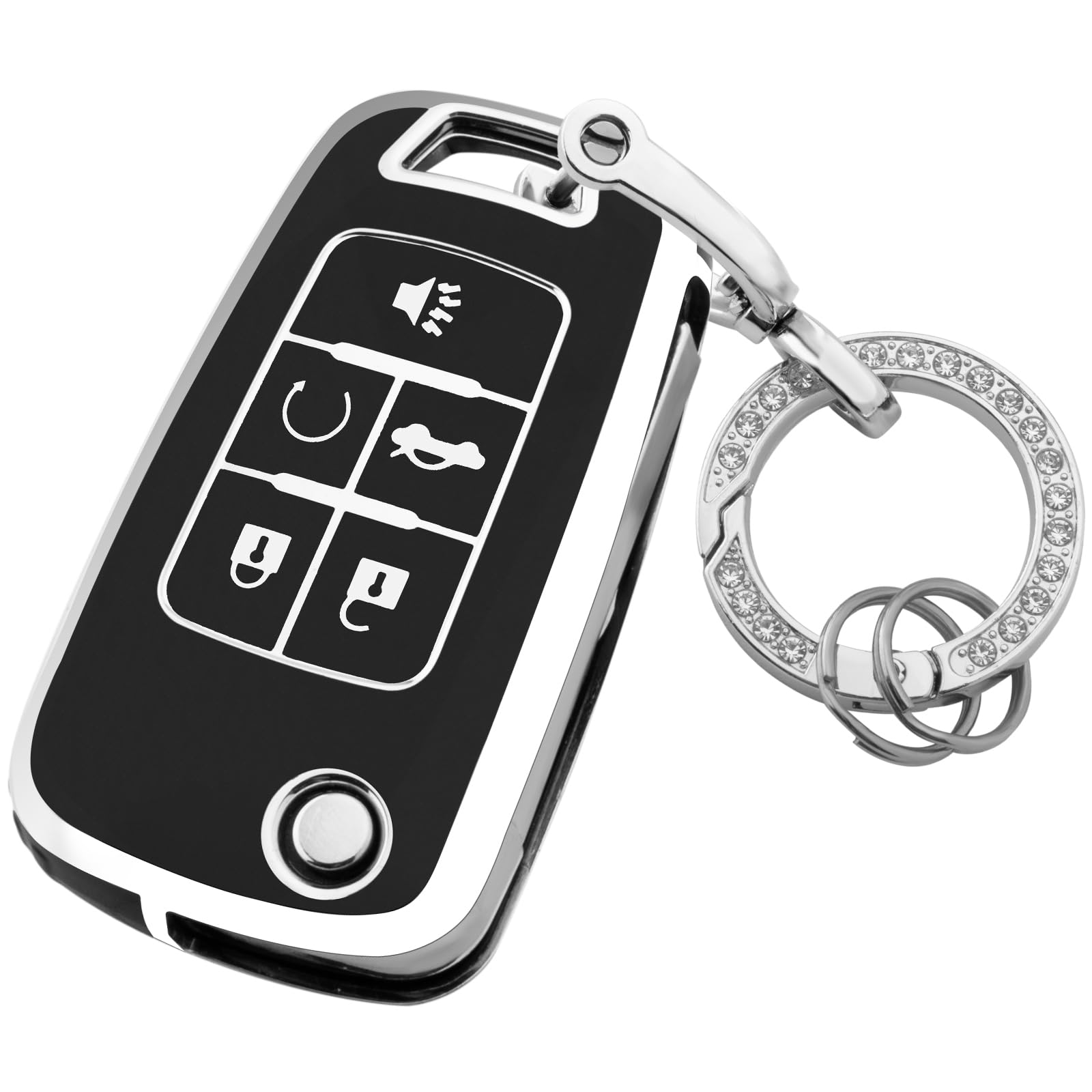 XIYANG TRADE for Chevy Key Fob Cover with Keychain,Premium TPU Full Protection Key Case Shell for Equinox Camaro Cruze Malibu Im