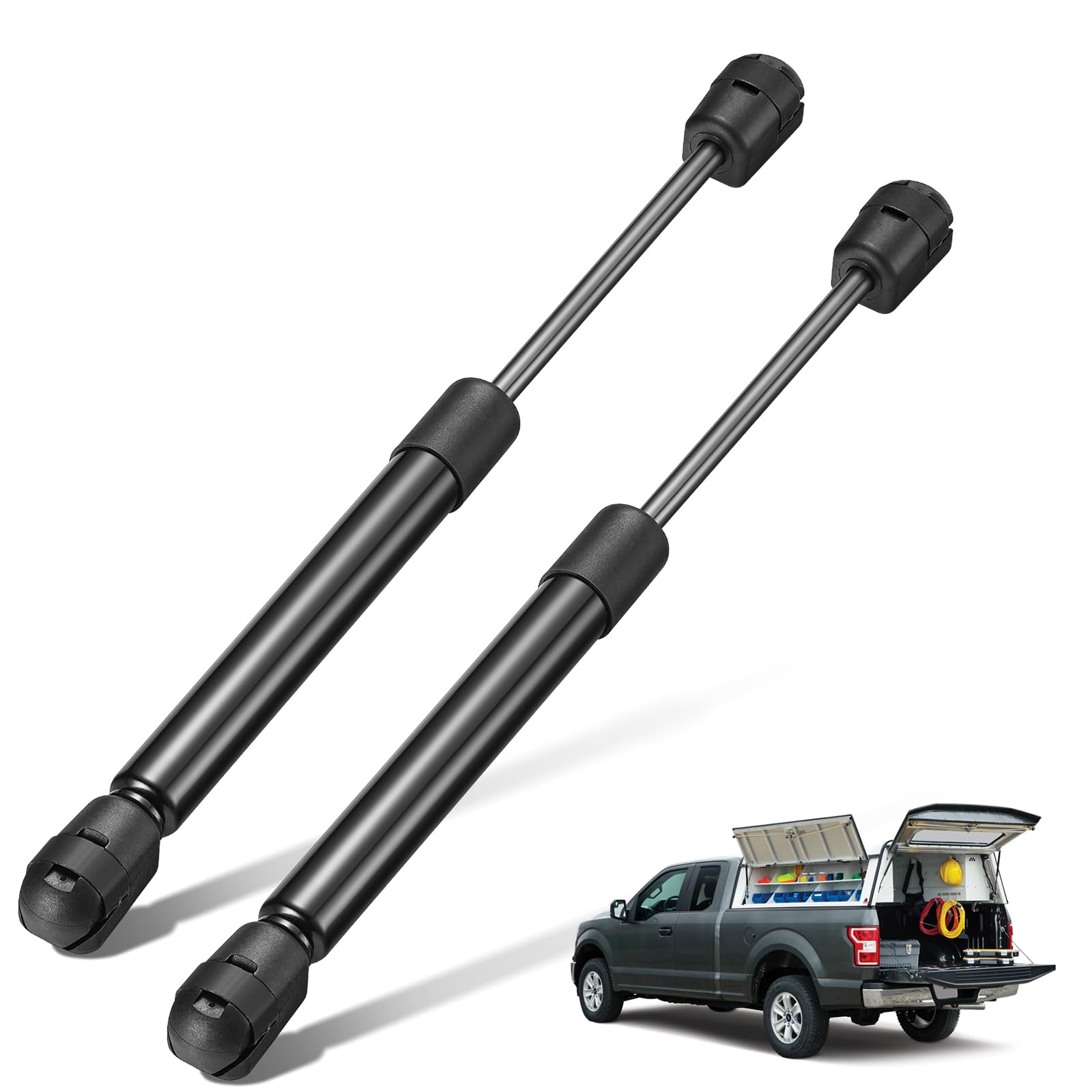 Bdfhyk 4058 10 Inch 35Lbs/(156N Gas Strut Shock Lift Support For Are Leer Camper Shell Topper Rear Window, Truck Bed Cover, Cabi