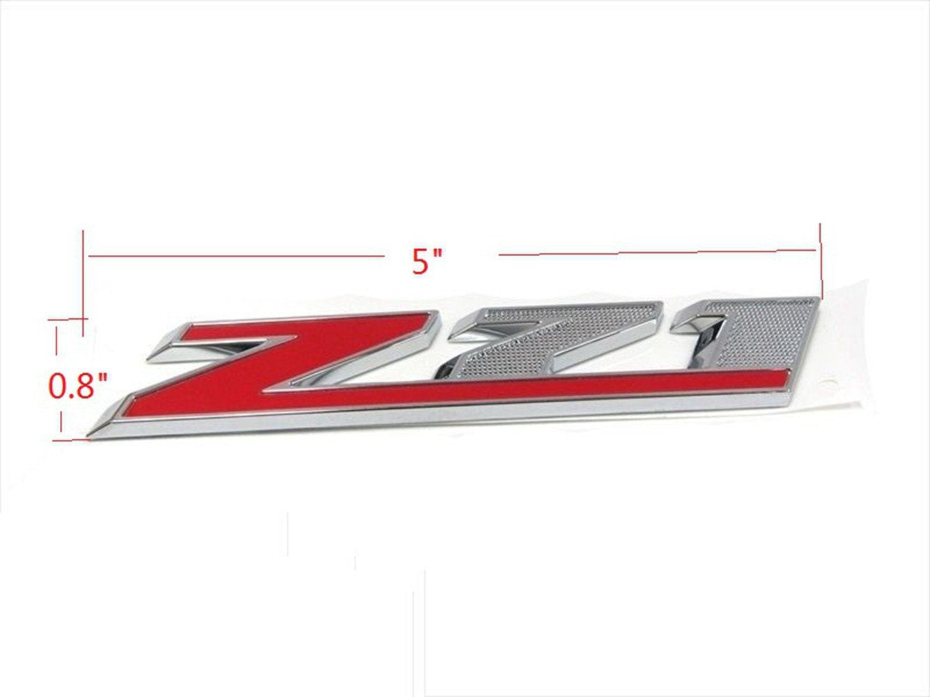 2Pack Oem Z71 Emblem Badges 3D Compatible With Silverado 1500 2500Hd Tahoe Suburban 2010-2018 (Chrome Red)