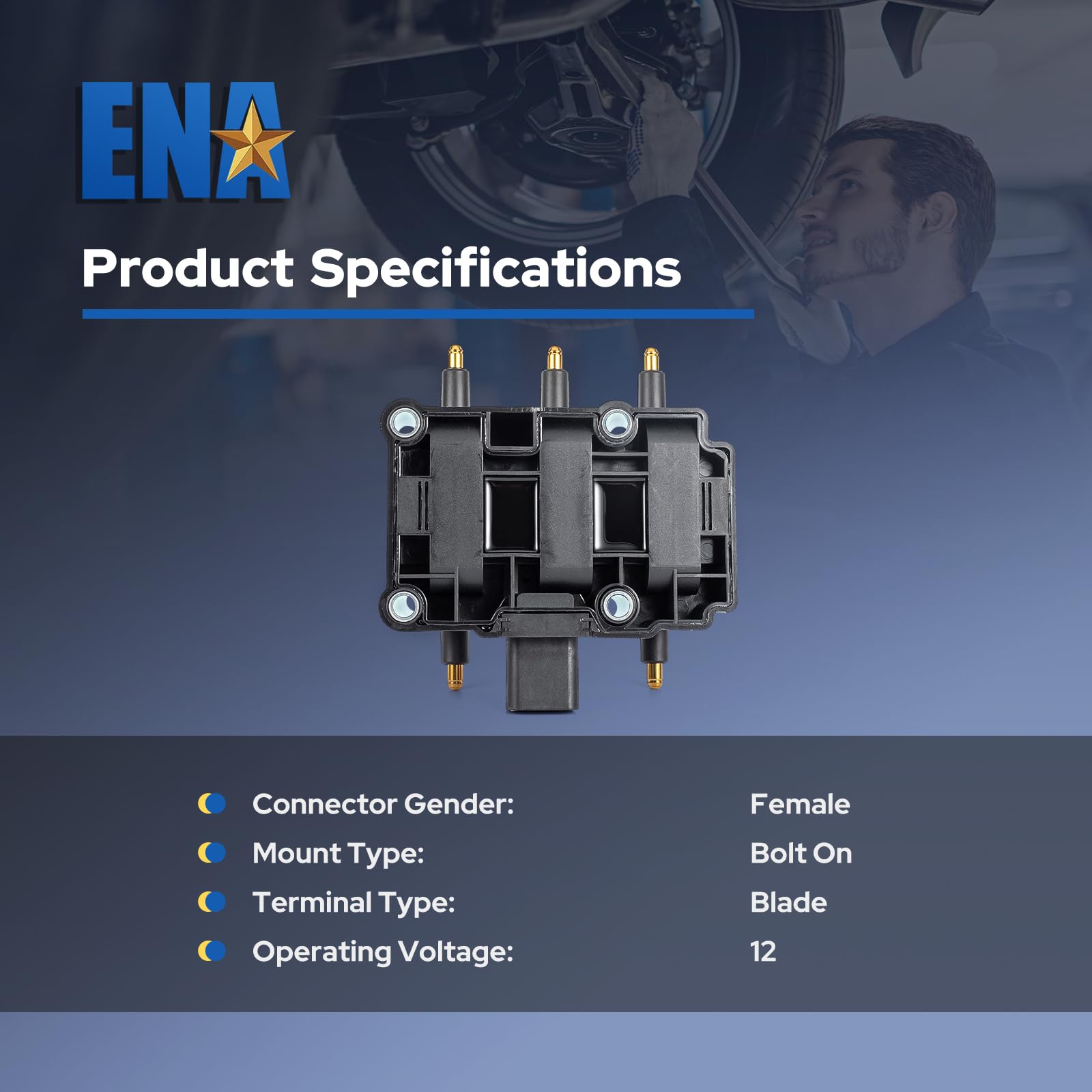 ENA Ignition Coil 2001 2002 2003 2004 2005 2006 2007 2008 2009 Compatible with Dodge Jeep Chrysler Town Country Grand Caravan Wrangler JK Pacifica Voyager Coil Packs 3.8 3.3 V6 for UF305 C1442 5603252