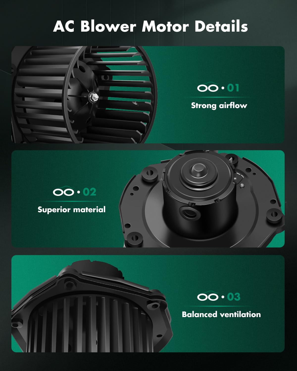 Scitoo 700100 Front Hvac Blower Motor With Fan Cage For Cadillac 1999-2000,For Chevy 1997-2000,For Gmc 1997-2000