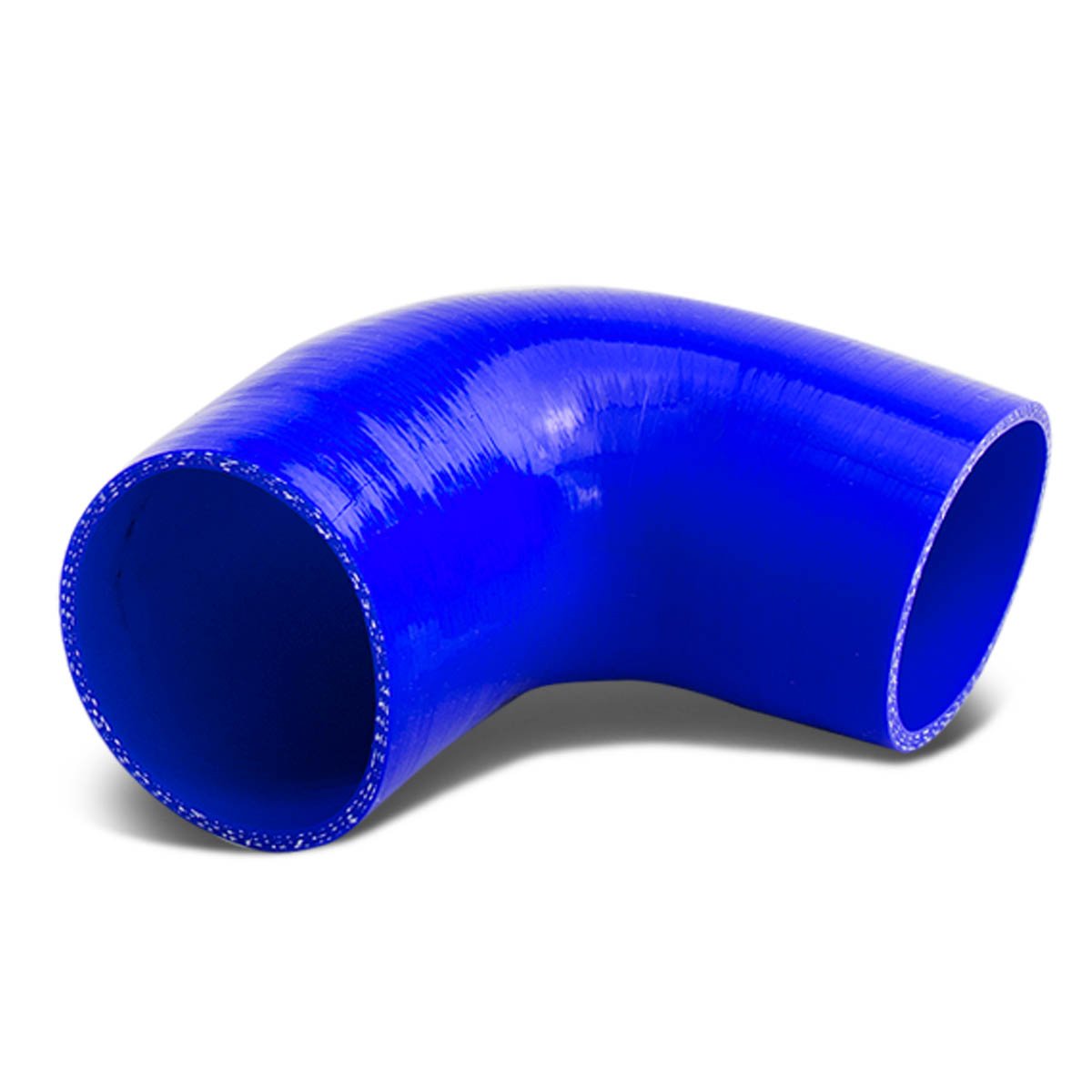 Auto Dynasty 2.25 Inches To 2.5 Inches 90 Degree Elbow Turbo/Intercooler/Intake Piping Coupler Reducer Silicone Hose (Blue)