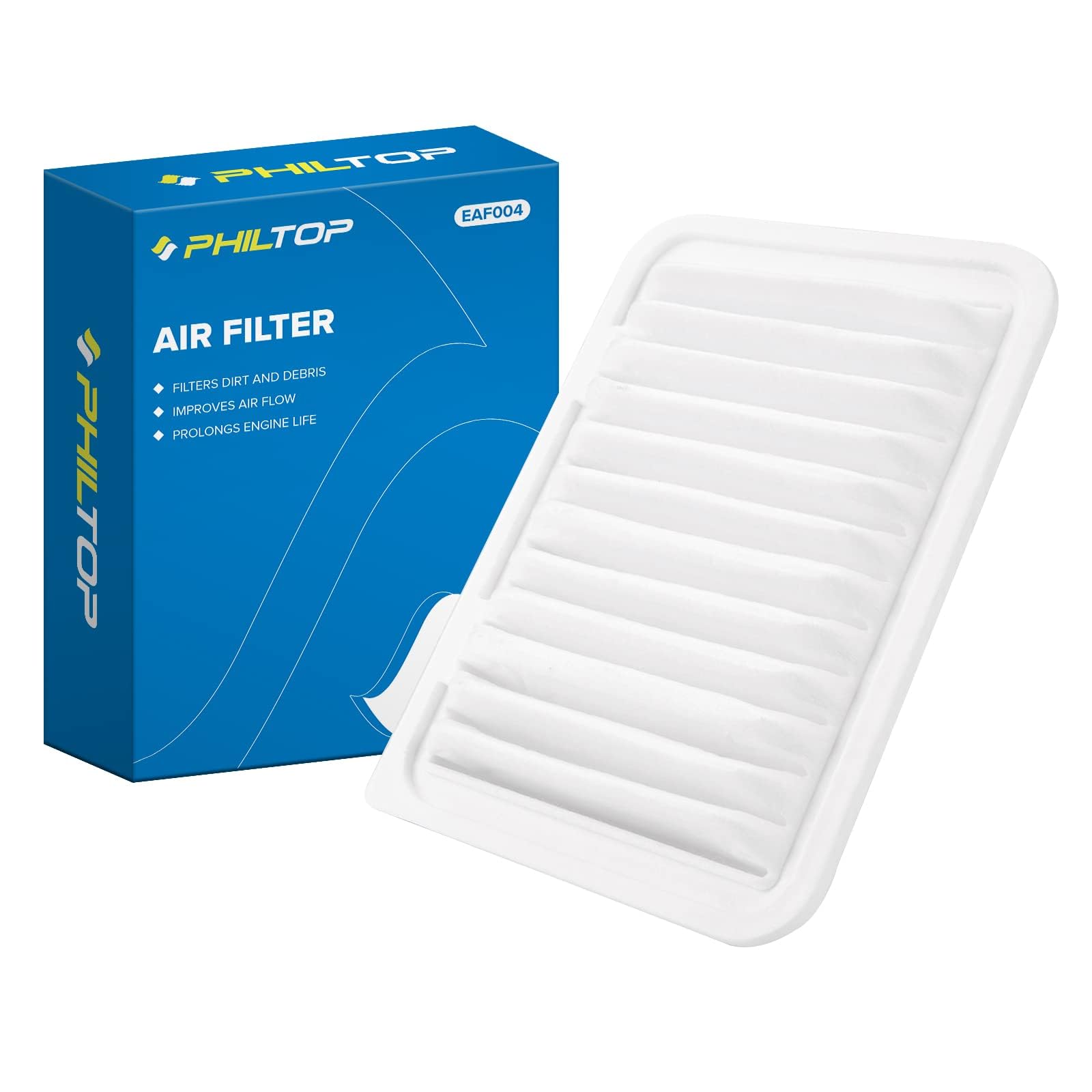 Philtop Engine Air Filter Ca10190 Replacement For Toyota, Pontiac & Scion Models - Corolla 2009-2019, Matrix 2009-2014, Yaris 20