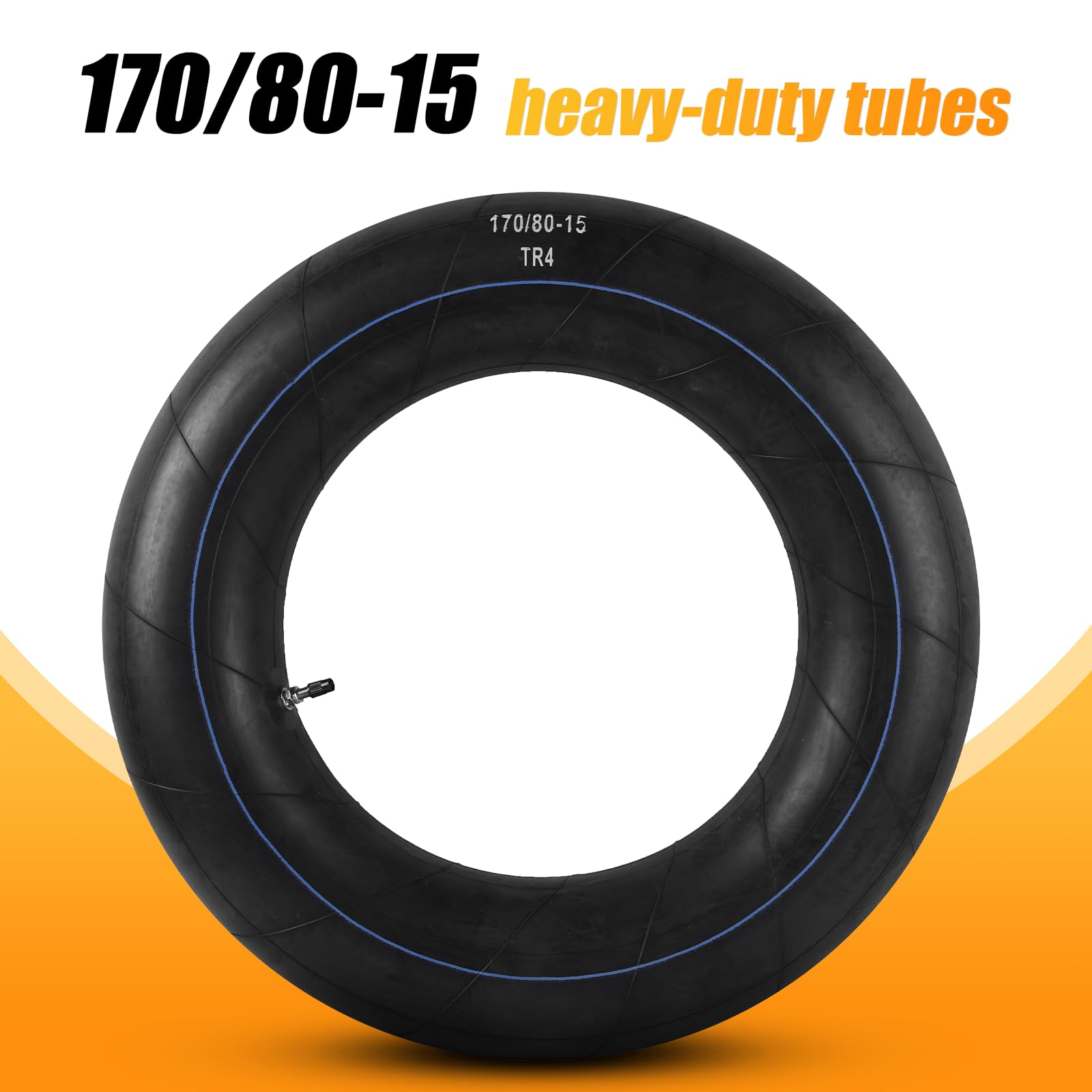 Ar-Pro 170/80-15 Replacement Inner Tubes Heavy Duty With Tr4 Valve Stem - Premium Butyl Rubber Power Sports Inner Tube Perfect F