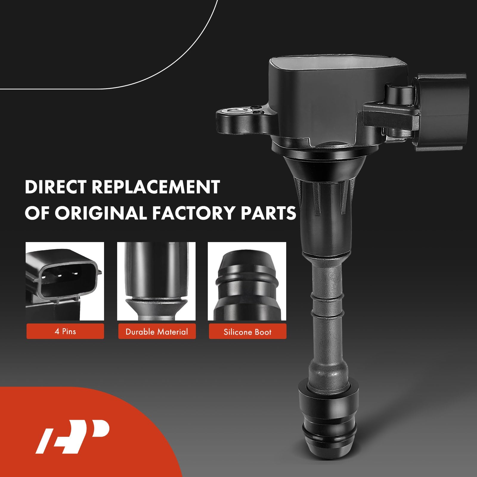 A-Premium Set Of 6 Ignition Coil Pack And Iridium Spark Plugs Compatible With Nissan Altima Frontier Murano Pathfinder Quest Xte