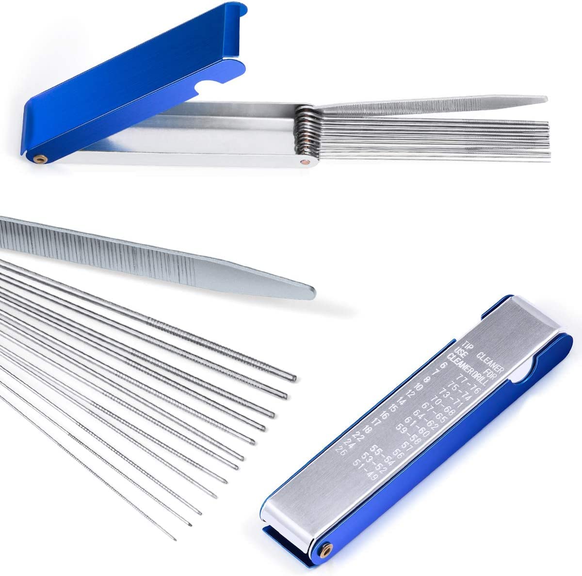 2 Set Carburetor Carbon Dirt Jet Remove Cleaner Welding Torch Tip Cleaner 13 Cleaning Wires Set + 10 Cleaning Needles + 5 Nylon Brushes For Motorcycle Atv Moped Welder Carb Chainsaw Spray Guns