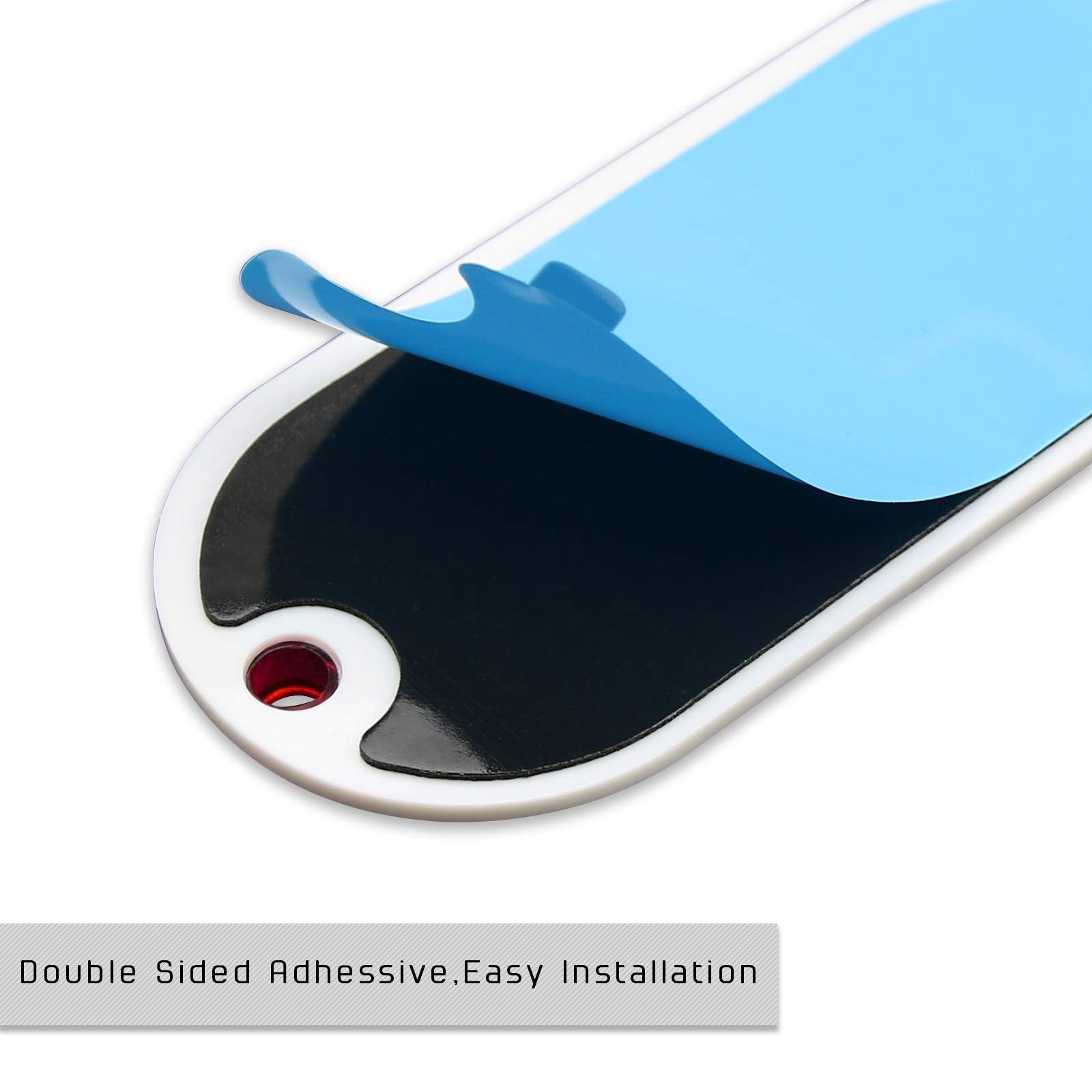 Mfc Pro 2Pcs Plastic Oval Stick-On Reflector (Red)