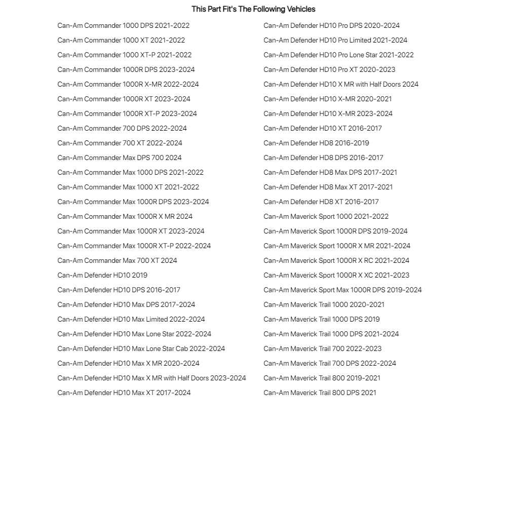 Tusk In-Line Auxiliary Power Plug For Can-Am Commander 1000 Xt-P 2021-2022