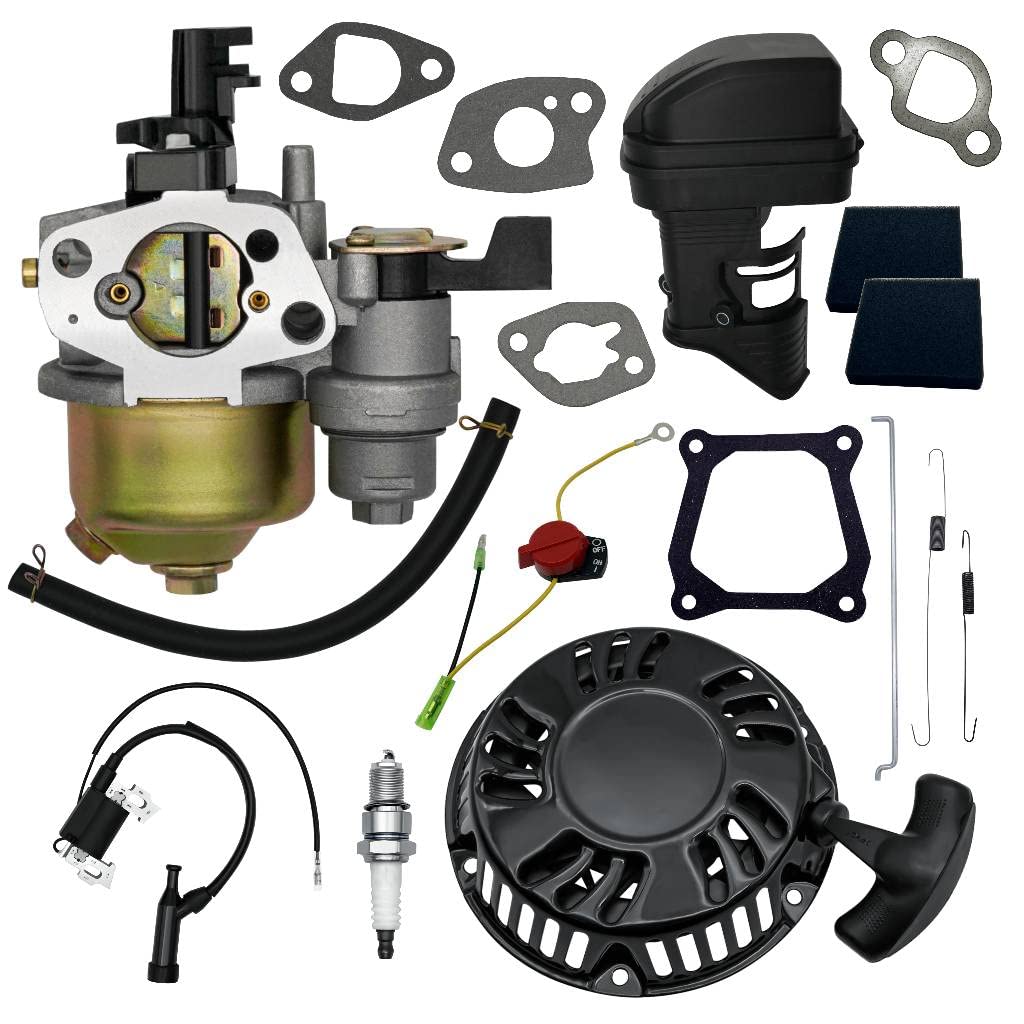 Strongthium Predator 212 Tune Up Parts Carb Kit for 196cc 200cc 212cc 224cc + Pull Start + Coil + Air Filter Assembly + Spark Pl