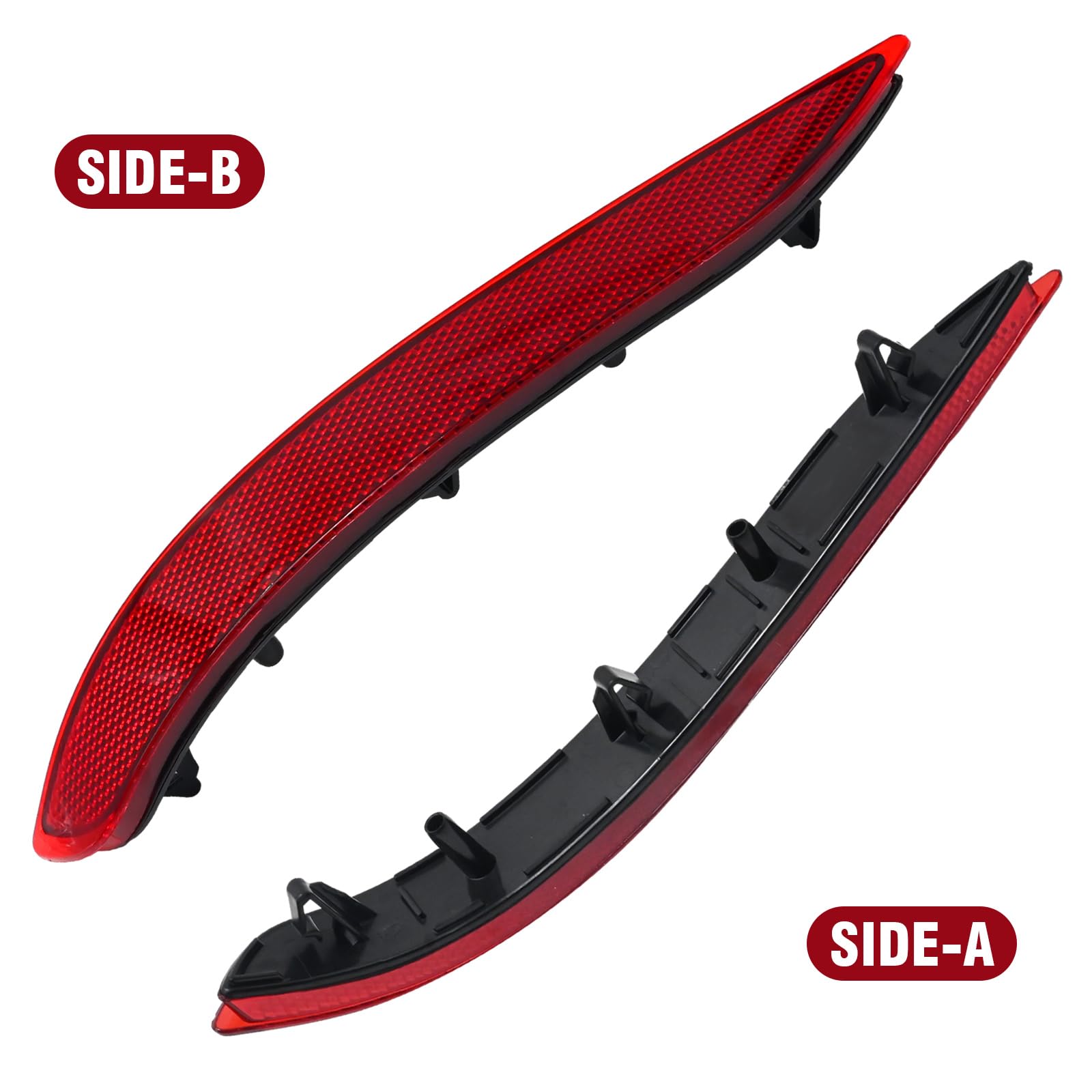 MDEOOSKY Left Driver Side Rear Bumper Reflector Replacement for Chevy Equinox 2018 2019 2020, 84306358 84150890 GM1184117 GM1184