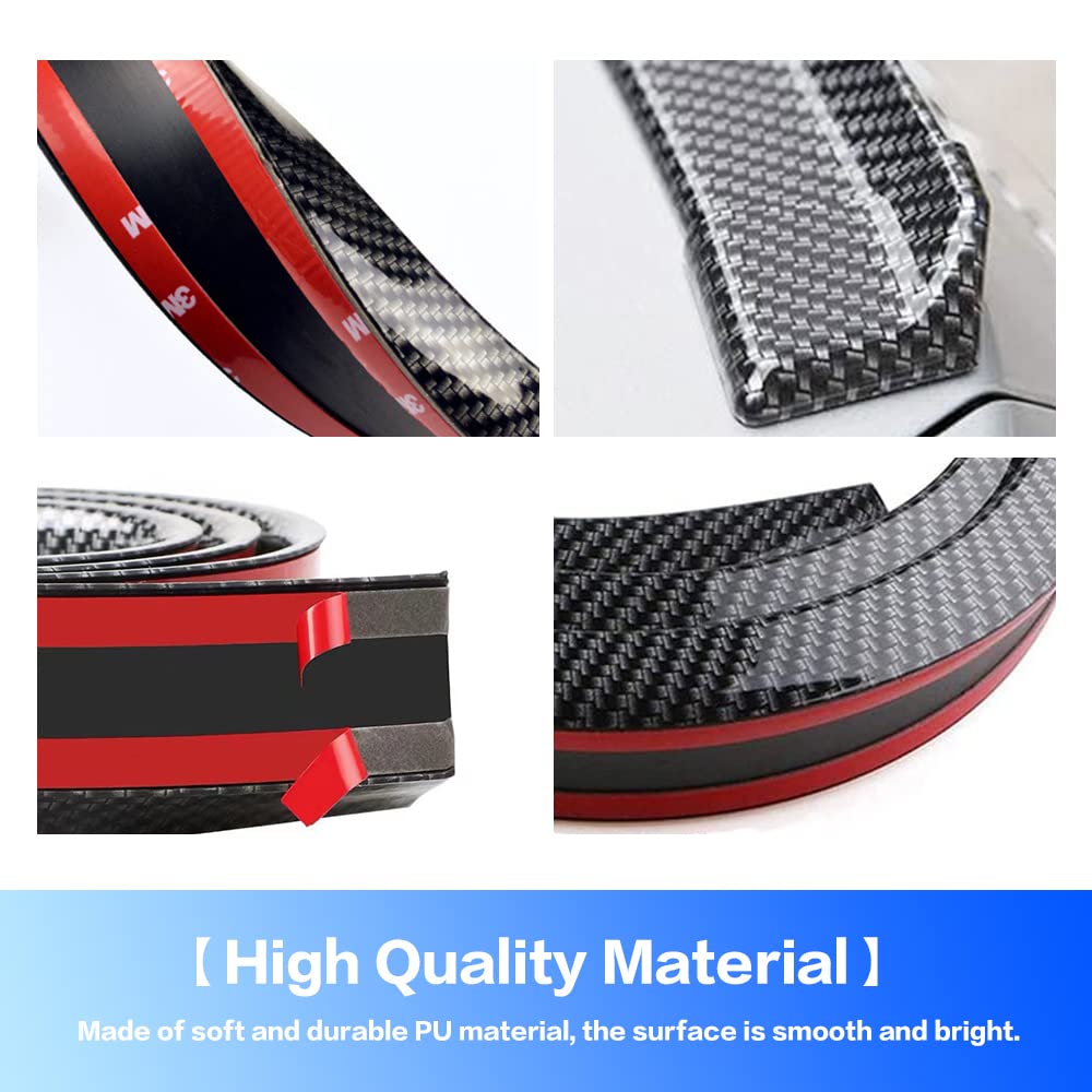 Car Trunk Spoiler Roof Lip Kit,3D Pu Rear Trunk Lip Or Roof Spoiler Sticker Bar With Carbon Fiber Pattern,Car Rear Spoiler Exter