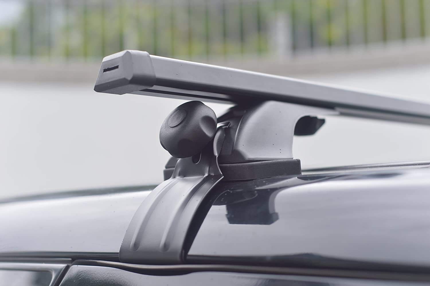 Mph Production 48' (120Cm) Universal Fit Black Adjustable Aluminum Window Frame Roof Rack Cross Bars Cargo Carrier With 3 Pairs Of Mounting Clamps (2 Pcs)