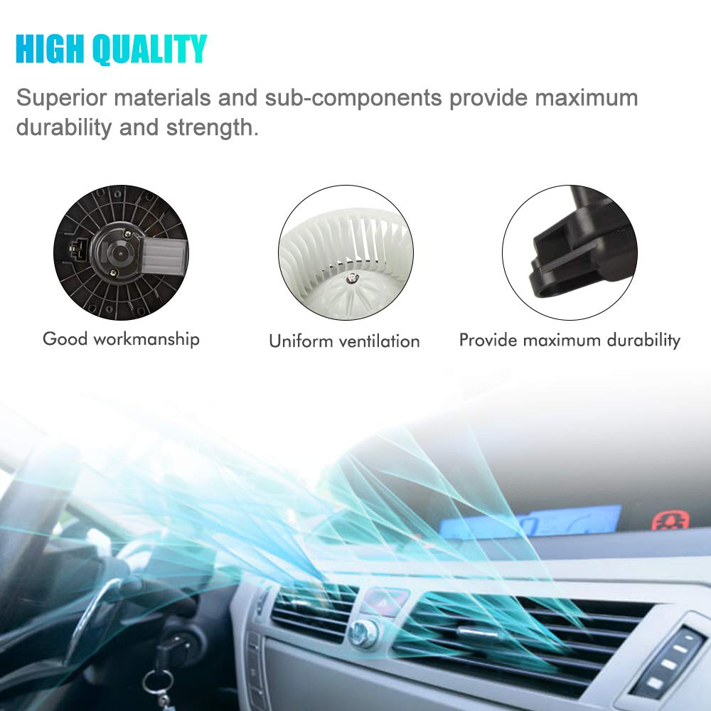 AC Heater Blower Motor Replacement Compatible with Acura MDX RDX TL TSX, Honda Odyssey Pilot Accord R-V, Ram 1500 2500 3500, For