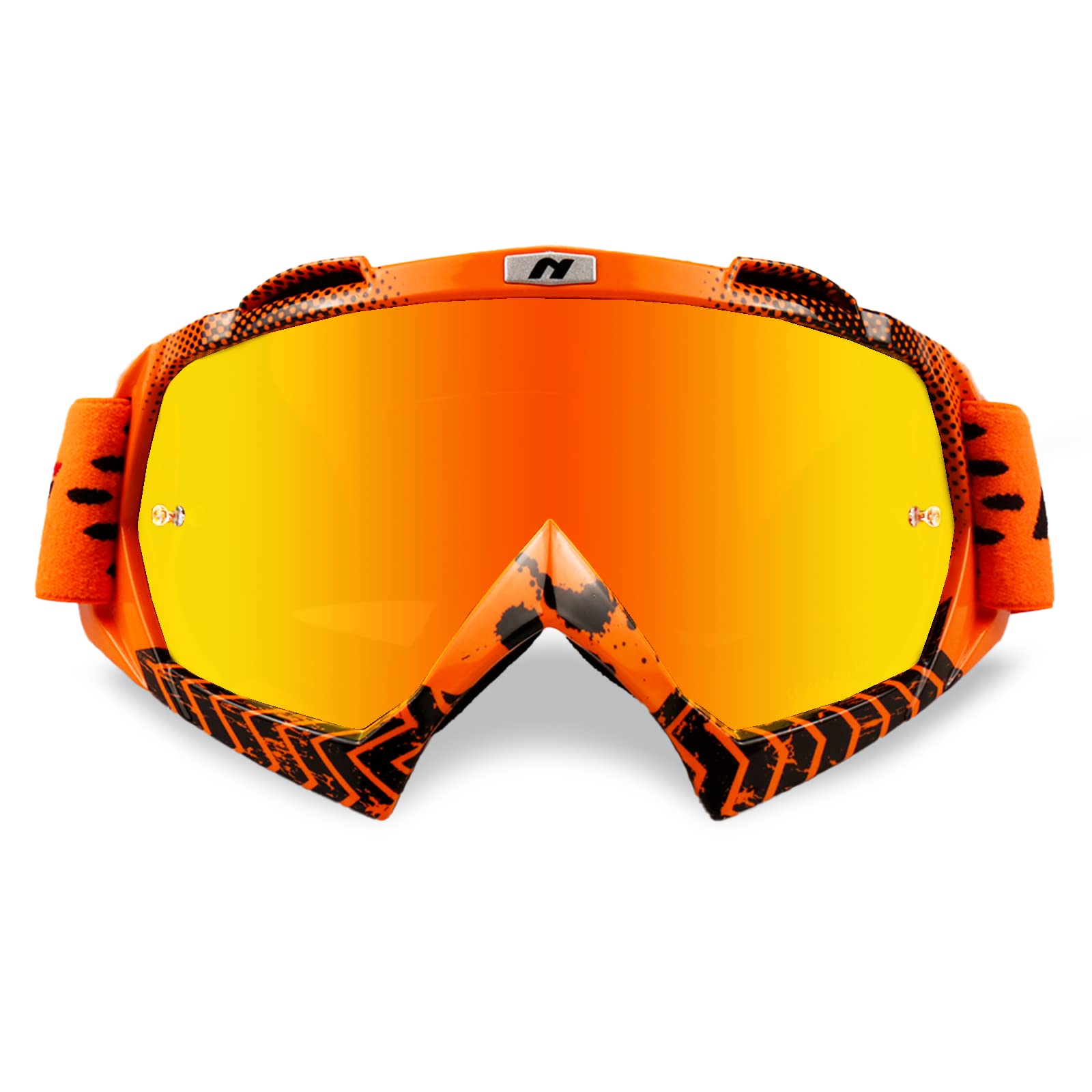Nenki Dirt Bike Goggles For Men Women Motocross Goggles Motorcycle Goggles Mx Atv Goggles Off Road Goggles With Anti Fog Lens Uv Protection For Adult, Orange Tinted Lens